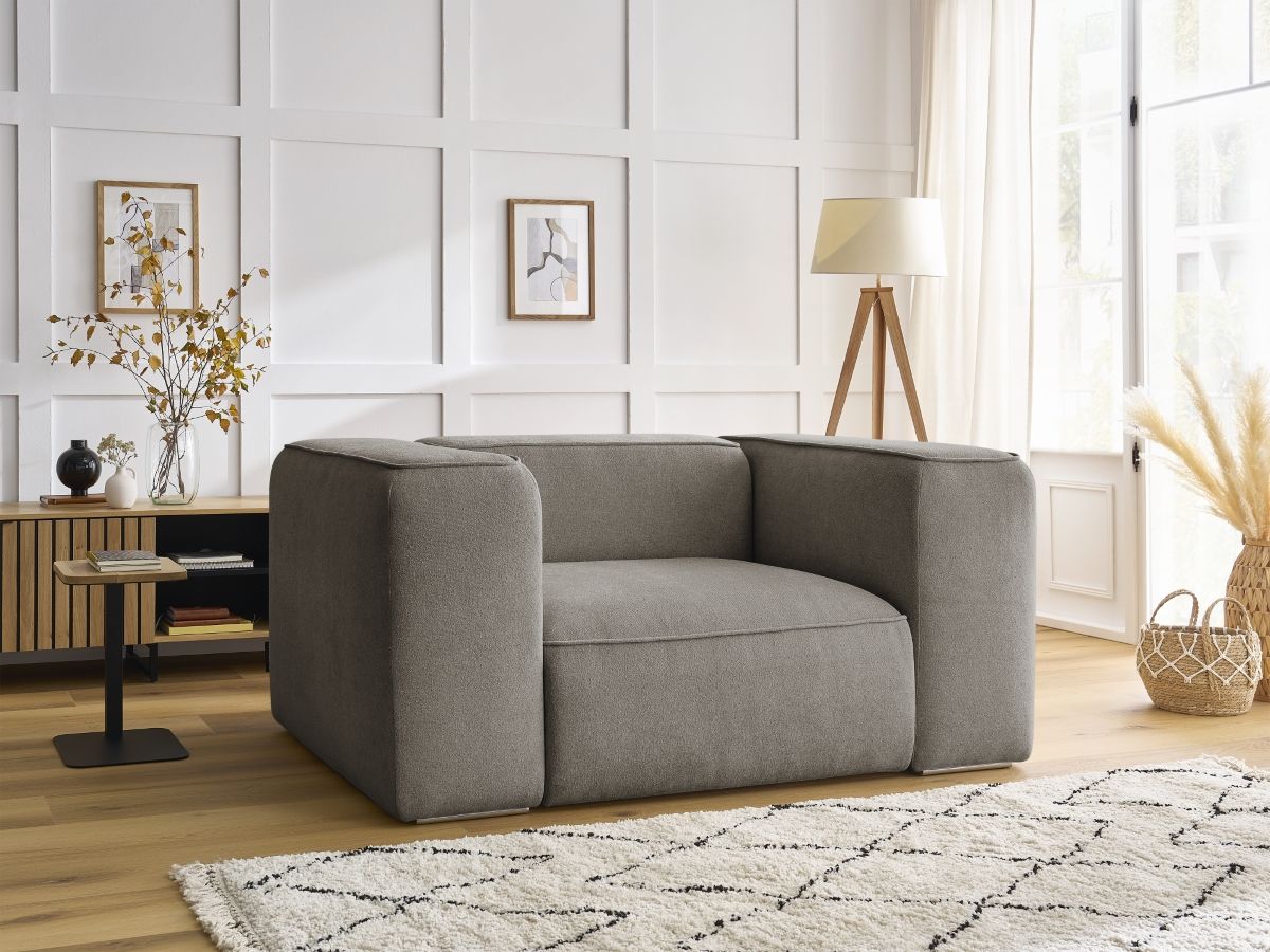 Bobochic Zephyr Sessel Strukturstoff Taupe