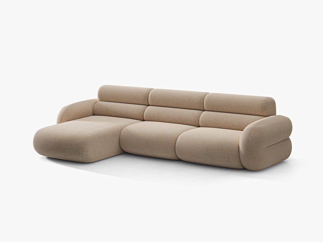 Micadoni Neo Ecksofa 4-Sitzer Links Chenille Silencio Sand