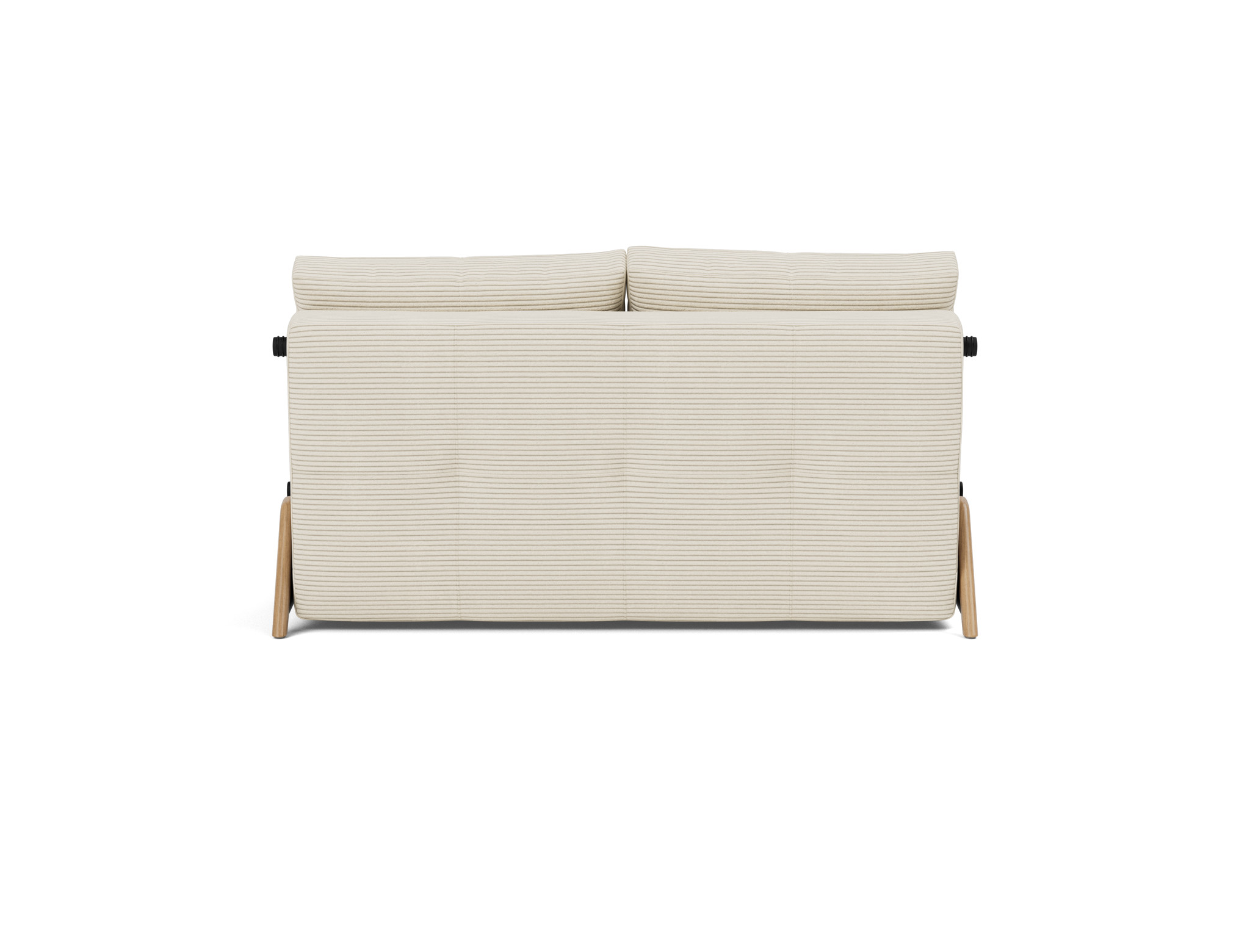 Schlafsofa Cubed 140 Kord Corduroy 594-Ivory Beine Eiche