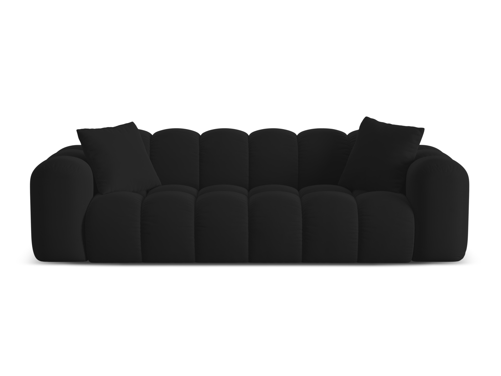Cosmopolitan Design Sofa Treno 4-Sitzer Samt Bluvel Schwarz