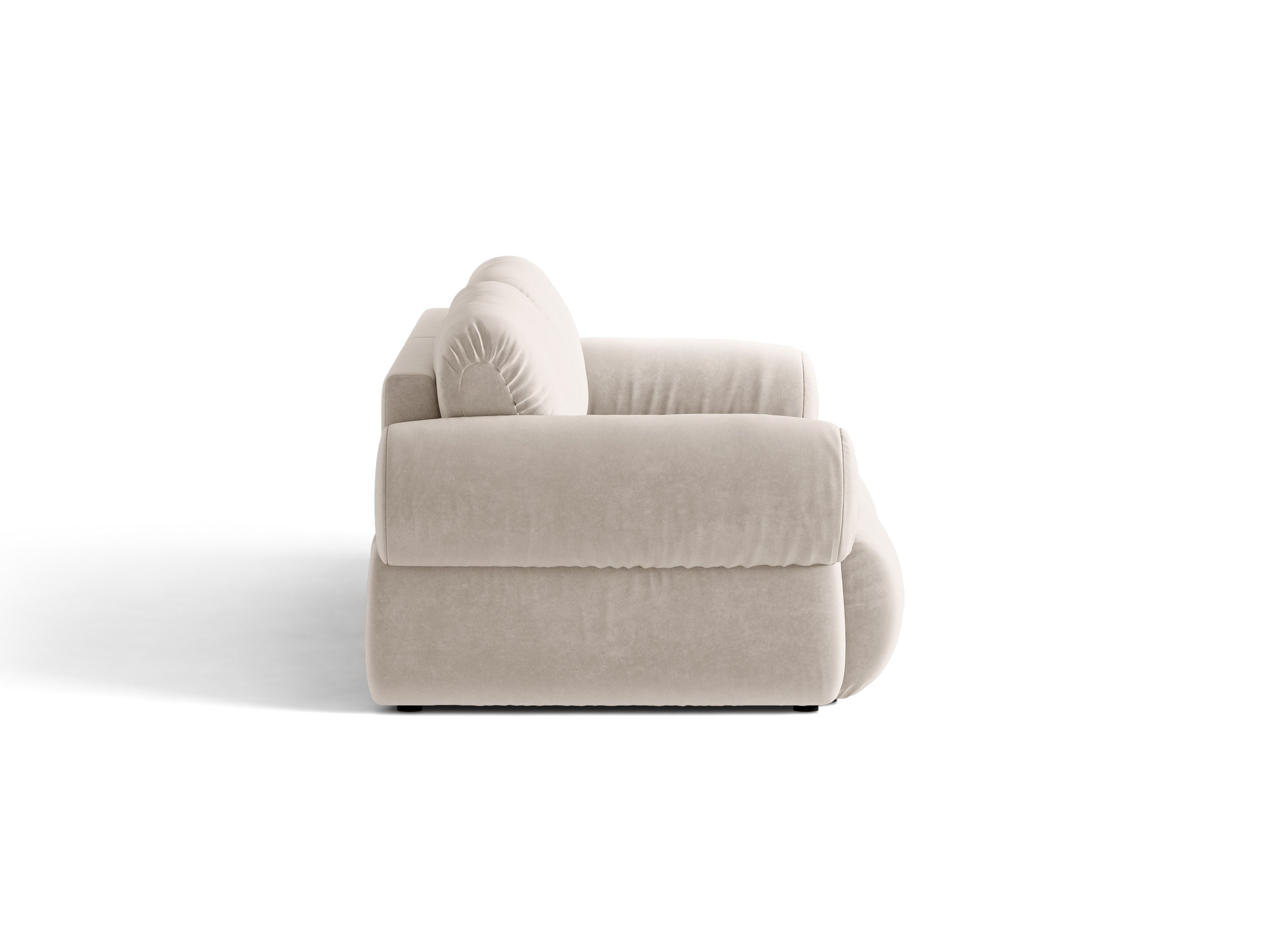 Micadoni Ophelia Sofa 4-Sitzer Samt Salvador Beige