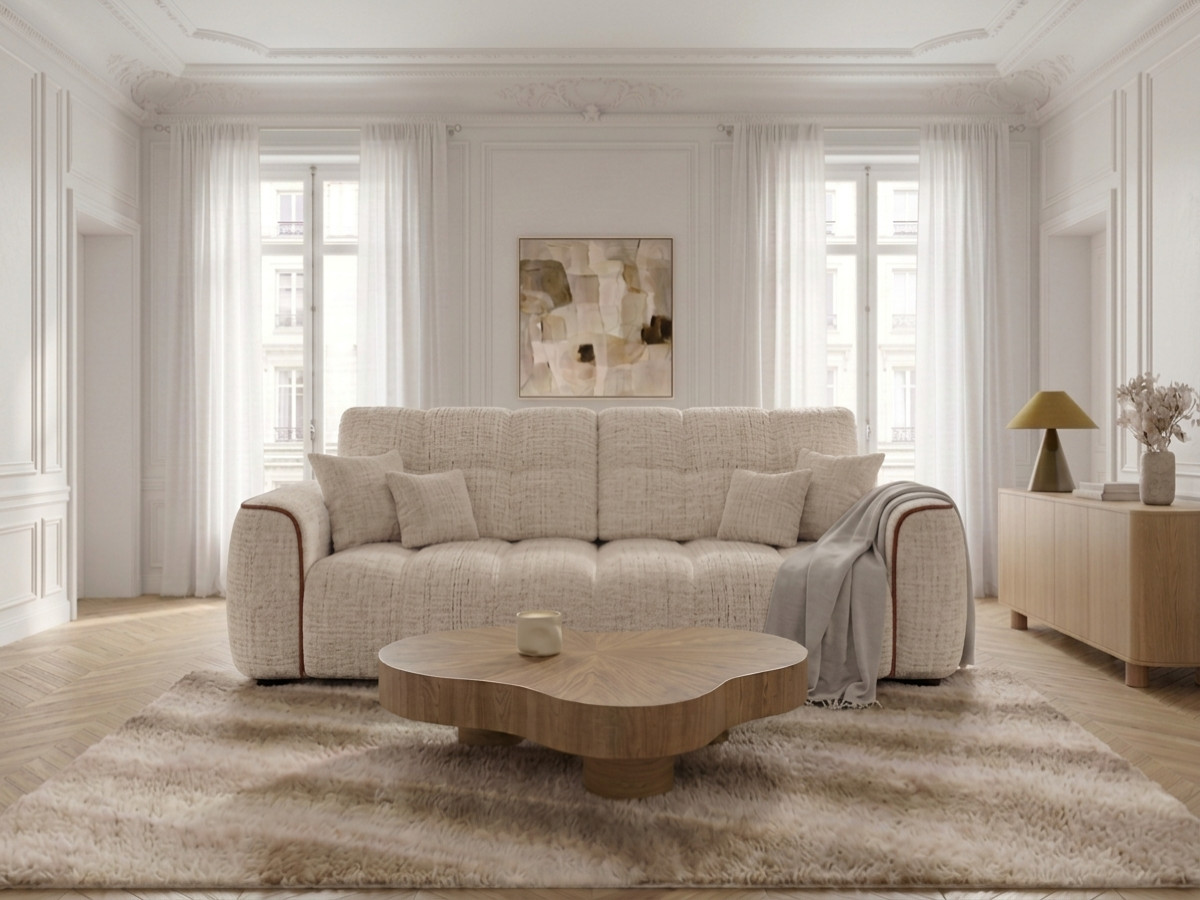 Bobochic Palais royal Sofa 3-Sitzer Chenille Orange