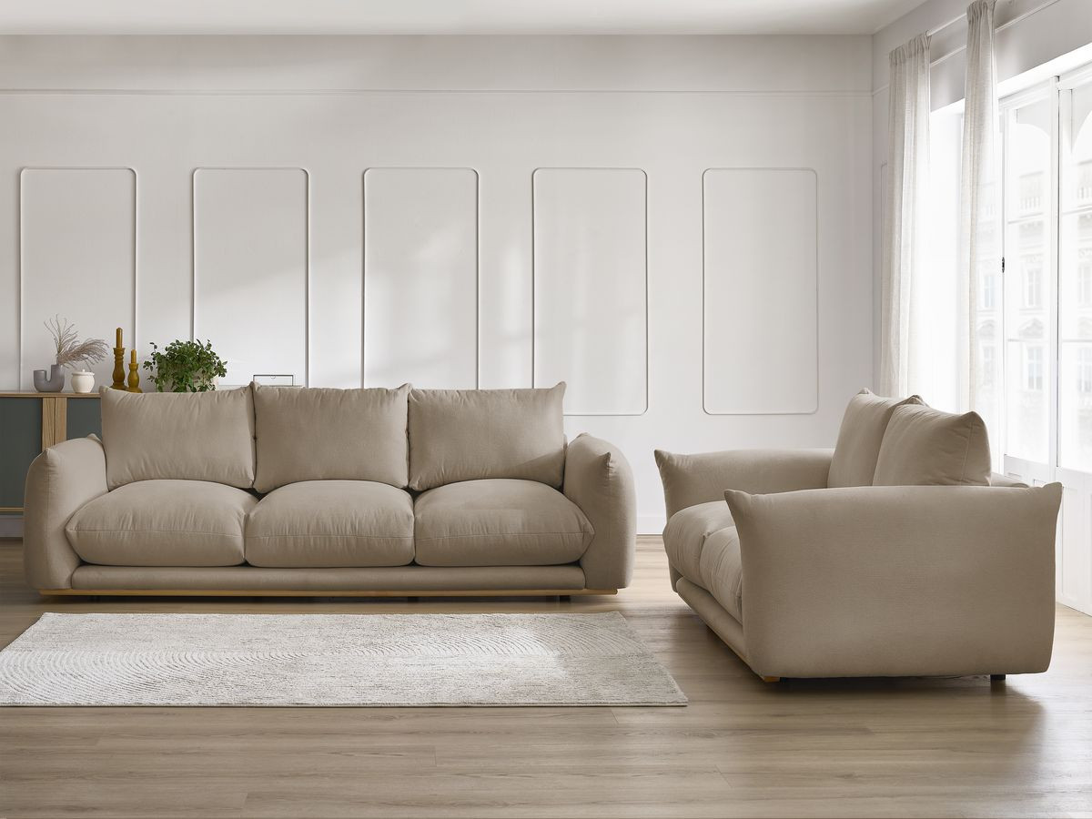 Bobochic Ernest Sofa 5-Sitzer Stoff Taupe