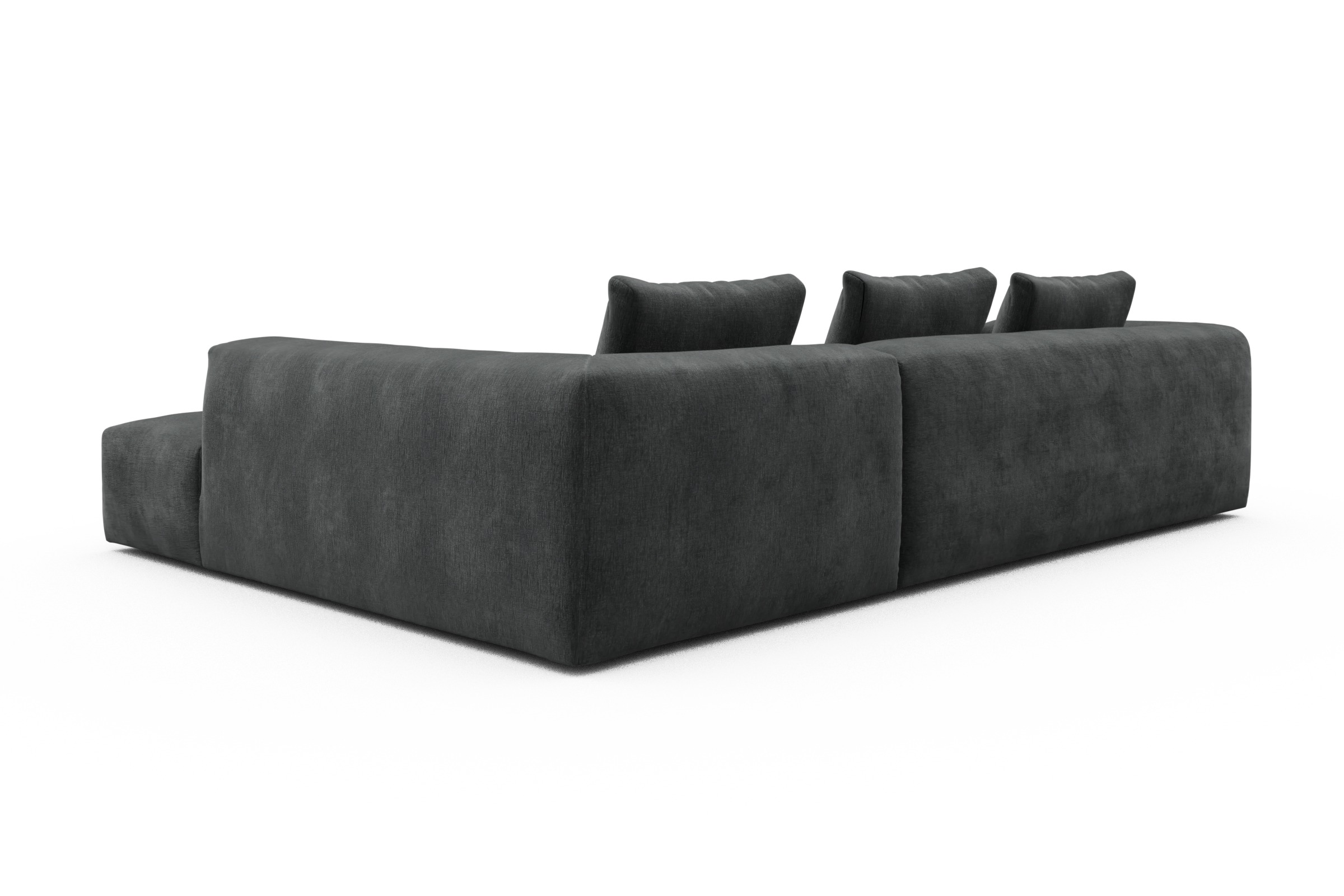 Ecksofa Fred Relax-Ecke rechts mit 2,5-Sitzer Smooth-Deep-Warm-Grey
