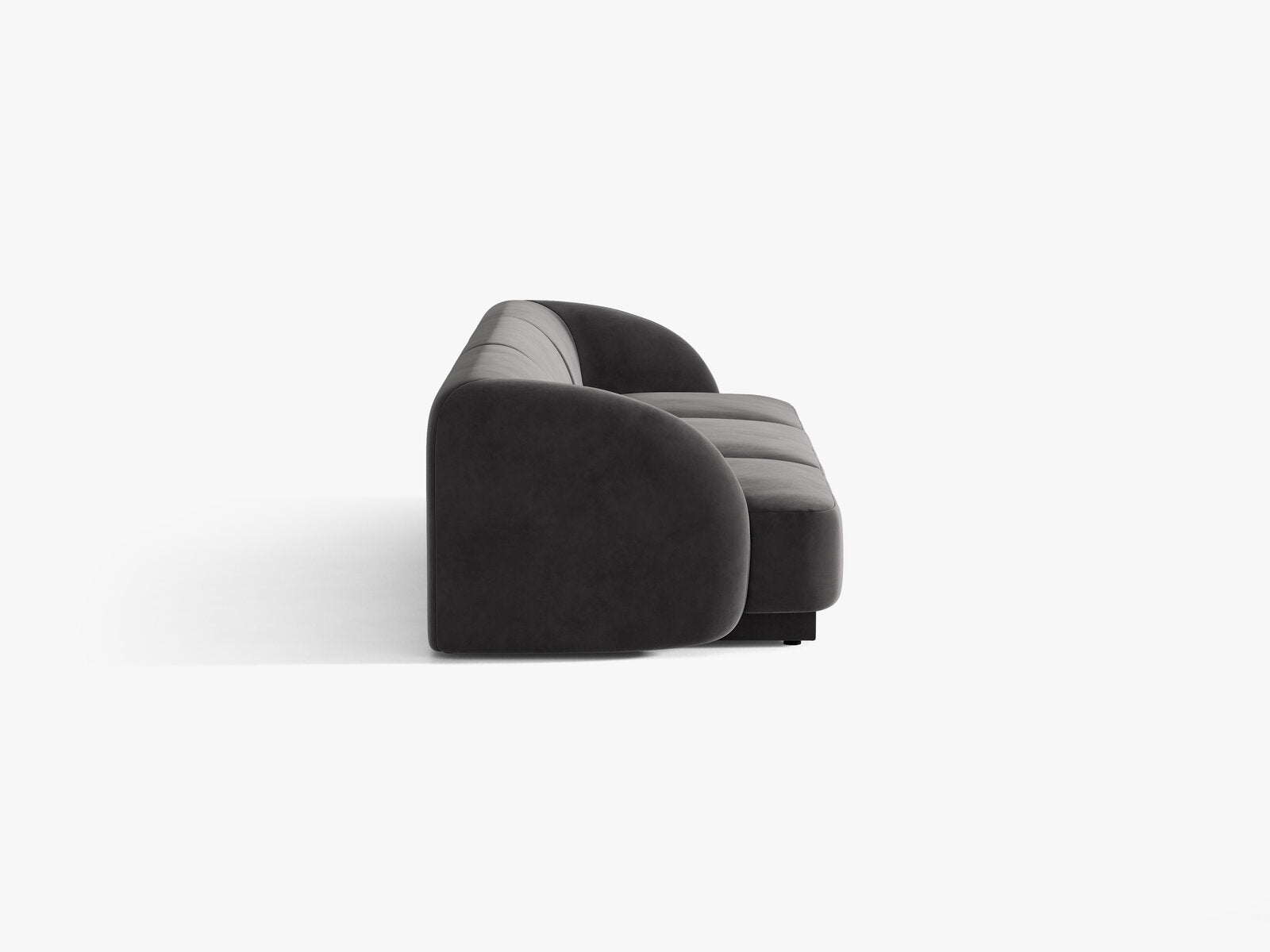 Micadoni Sofa Miley 3-Sitzer Samt Bluvel Grau