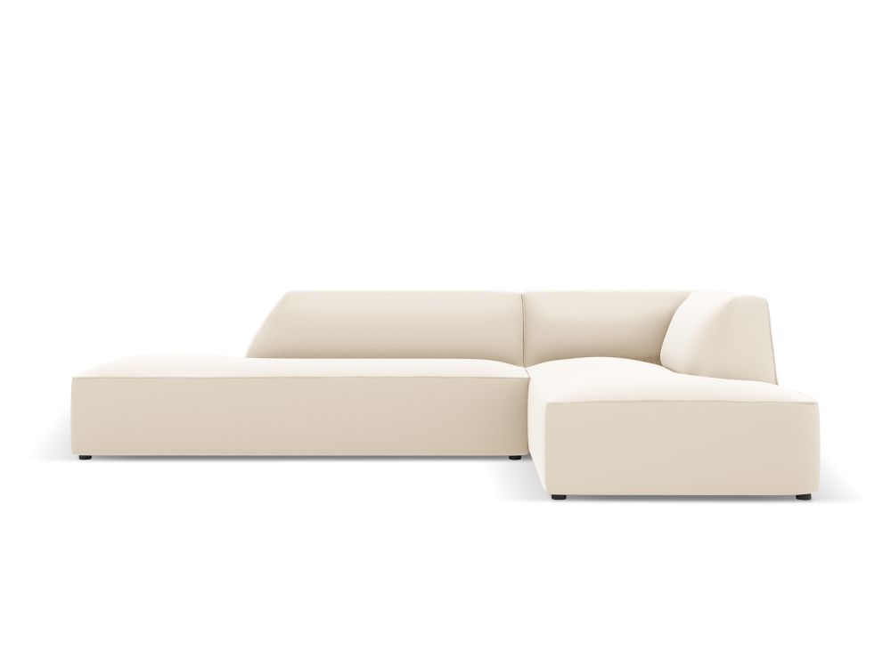 Cosmopolitan Design Ecksofa Siena 4-Sitzer offen Kunstleder Pacifico Helles Beige Rechts