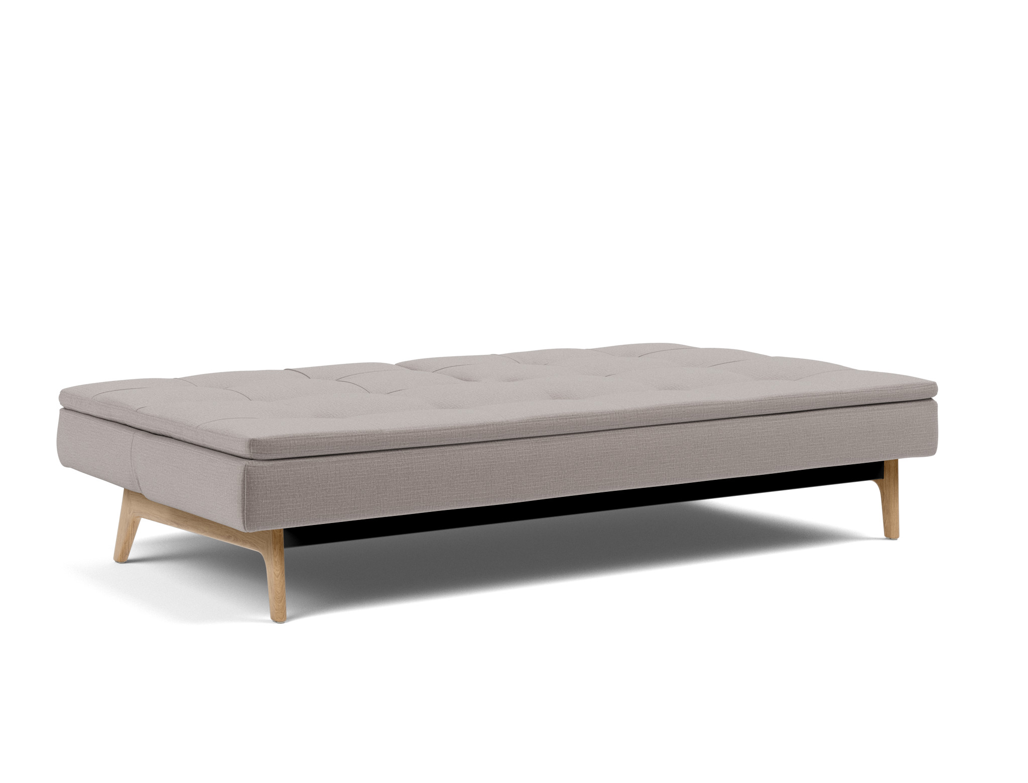 Schlafsofa Dublexo Chenille Esina 418-Truffle Beine Eiche