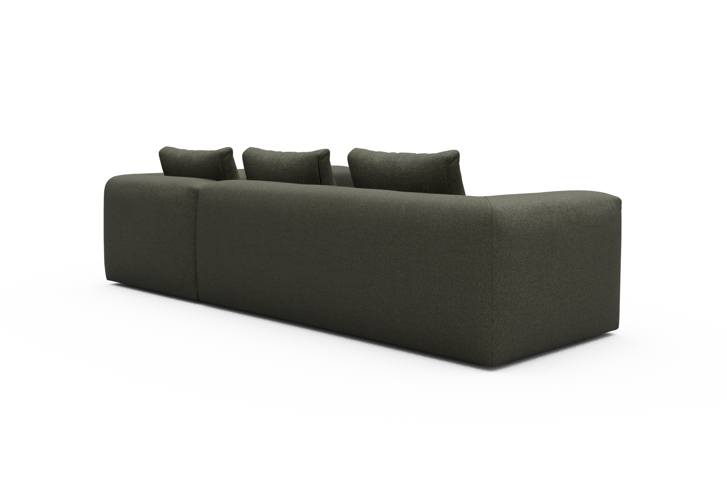 Ecksofa Fred 2x 2,5-Sitzer rechts offen Sama-Winter-Moss
