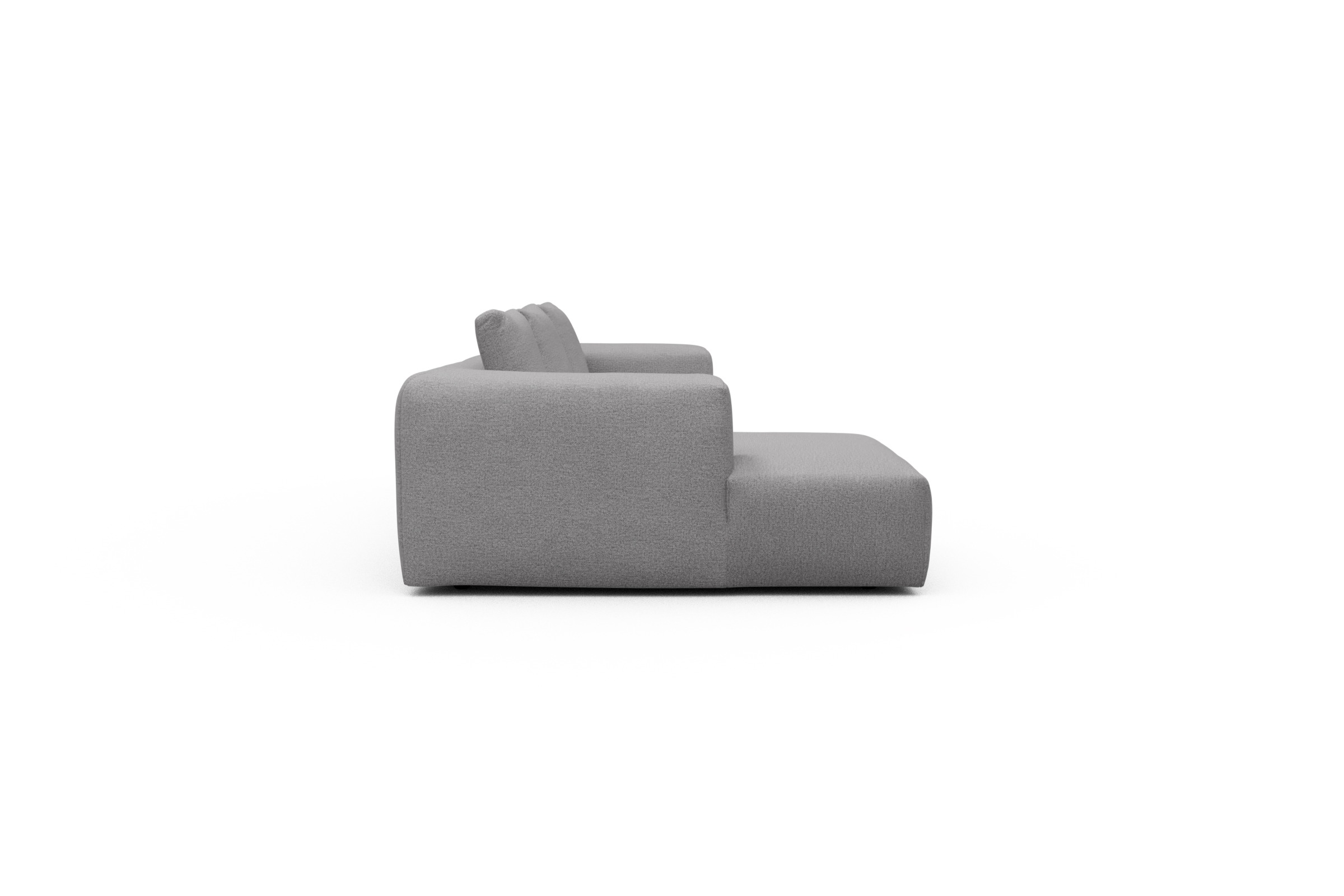 Ecksofa Fred Chaiselongue links mit 2,5-Sitzer Sama-Grey