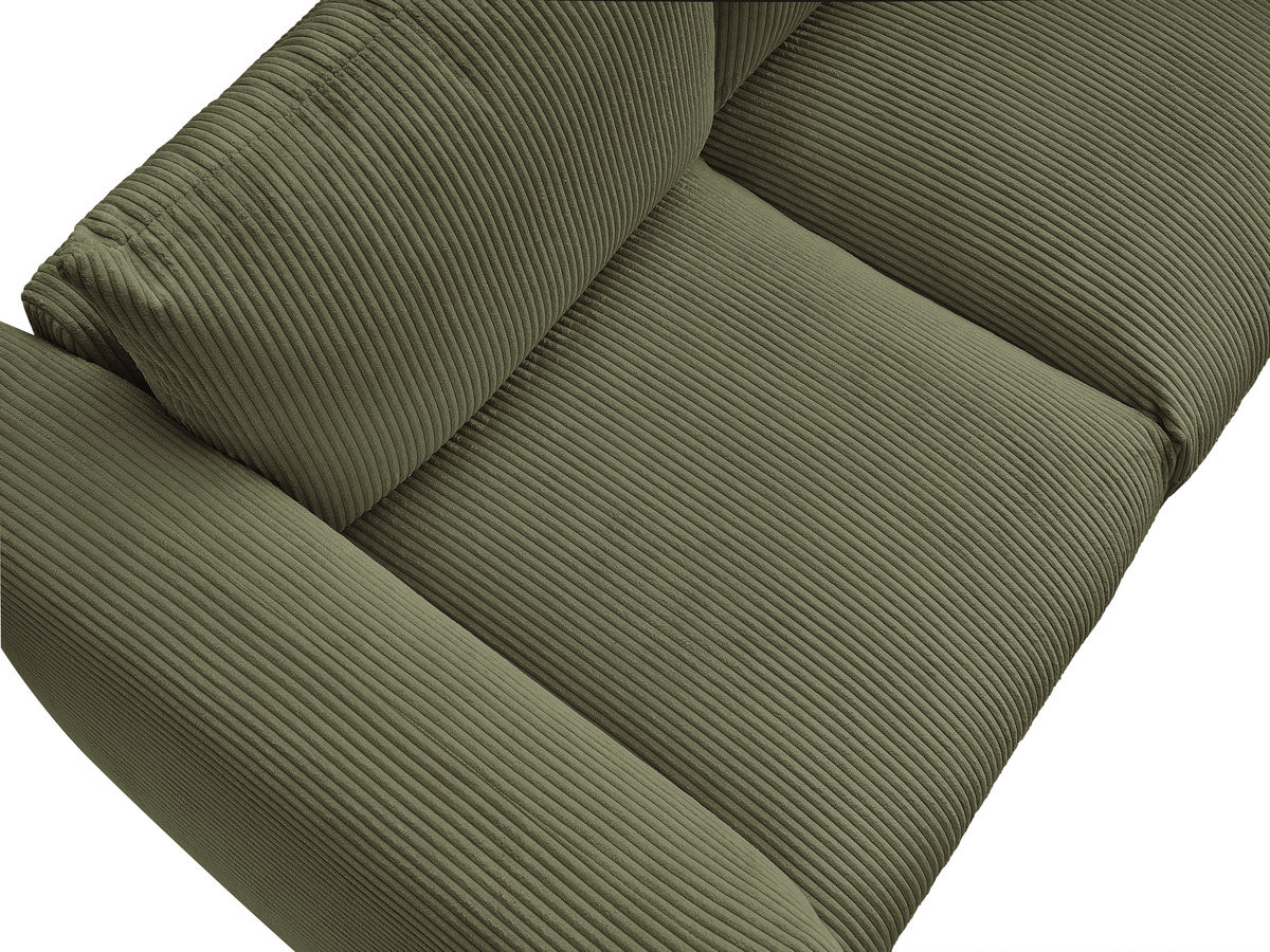 Bobochic Ernest Sofa 3-Sitzer mit Pouf 193 × 106 cm Cordsamt Hellgrün