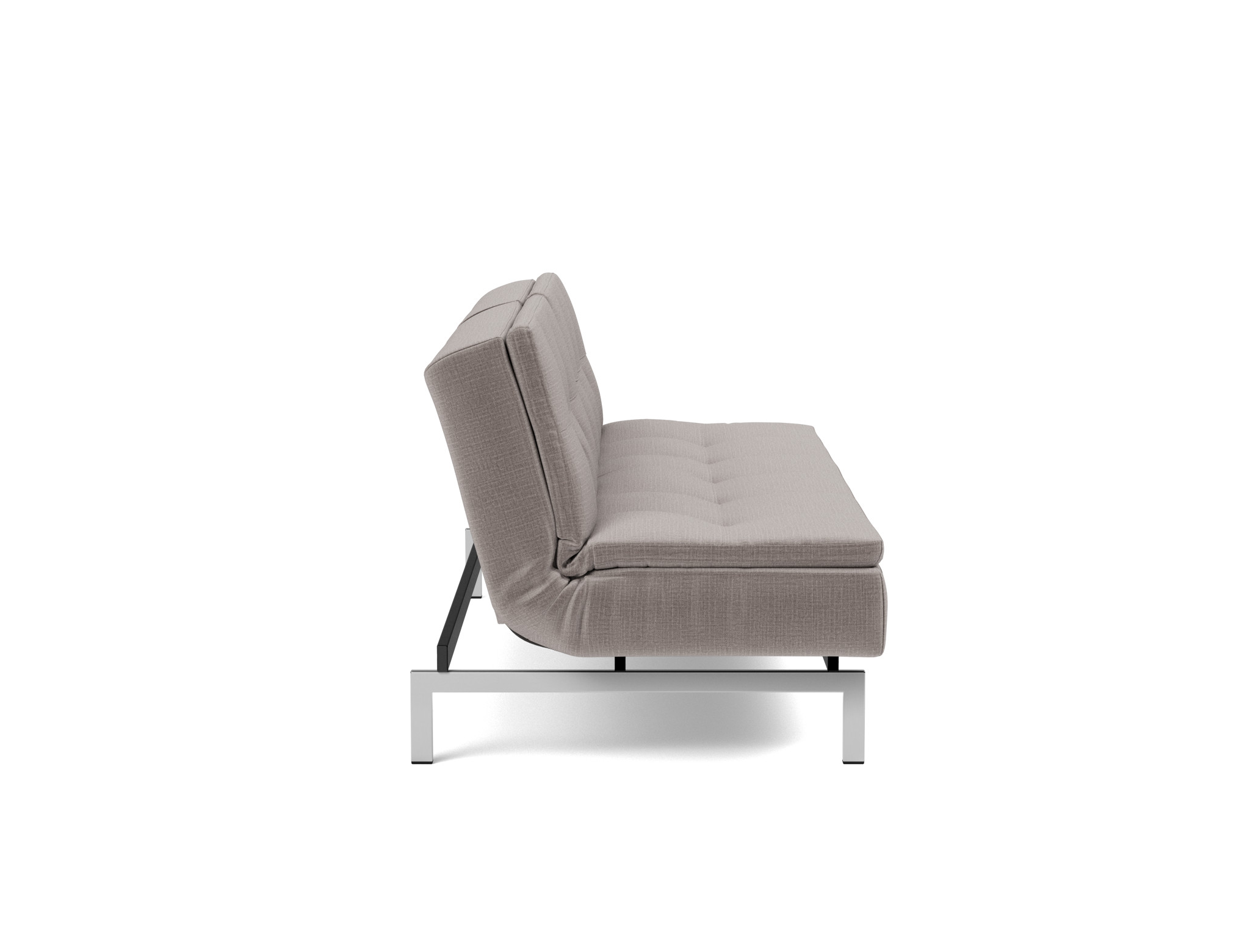 Schlafsofa Dublexo Chenille Esina 418-Truffle Beine Chrom