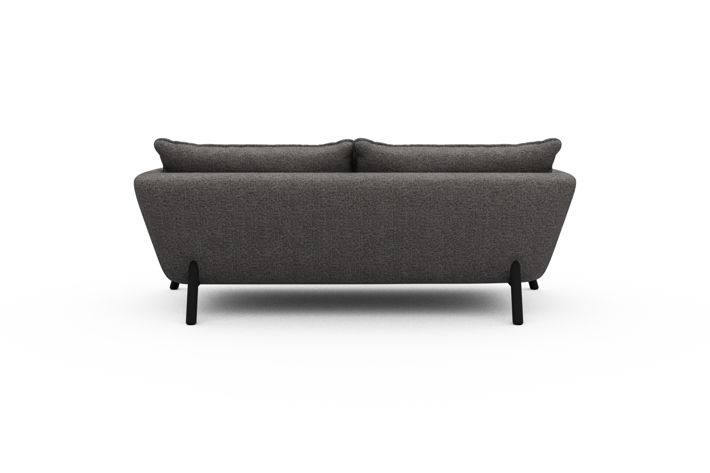 Sofa Emil PREMIUM 2-Sitzer Beinfarbe Eiche Schwarz Carreno-Salt-and-Pepper