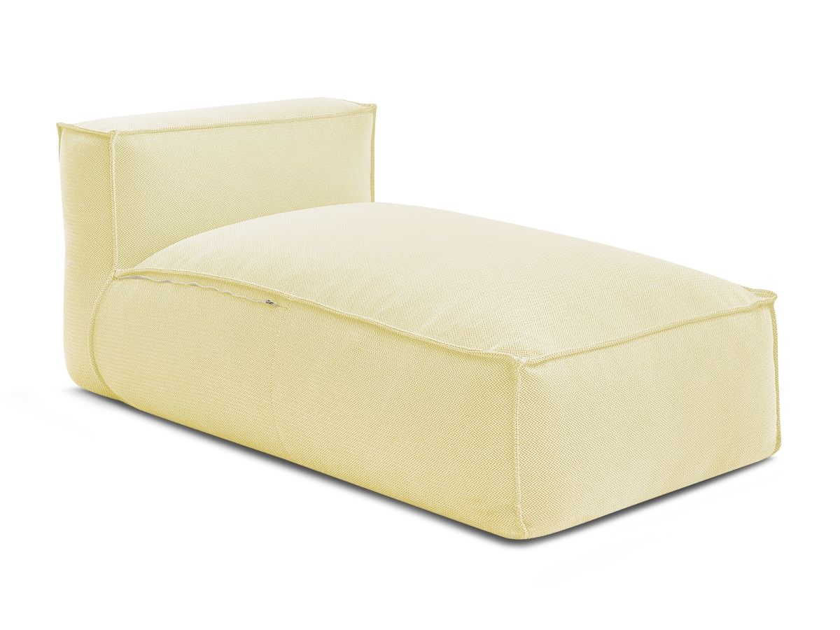 Bobochic Biarritz Méridienne-Modul Melange-Stoff Gelb