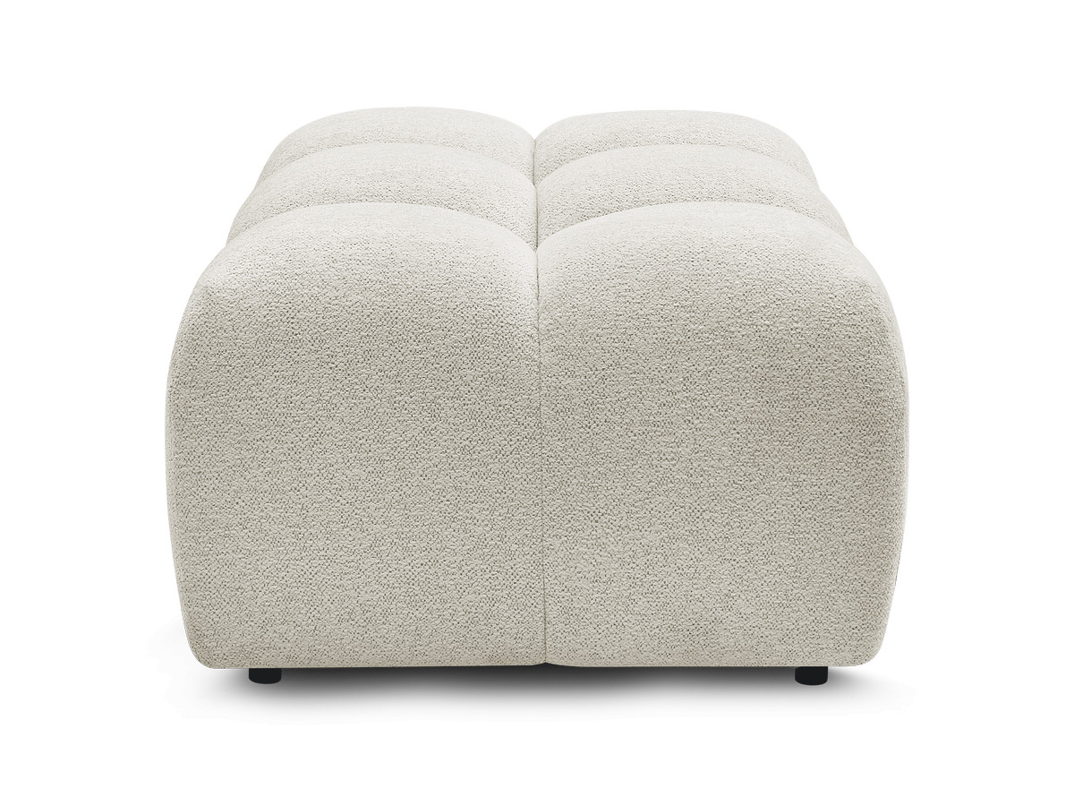 Bobochic Melisse Pouf Melange-Stoff Weiß