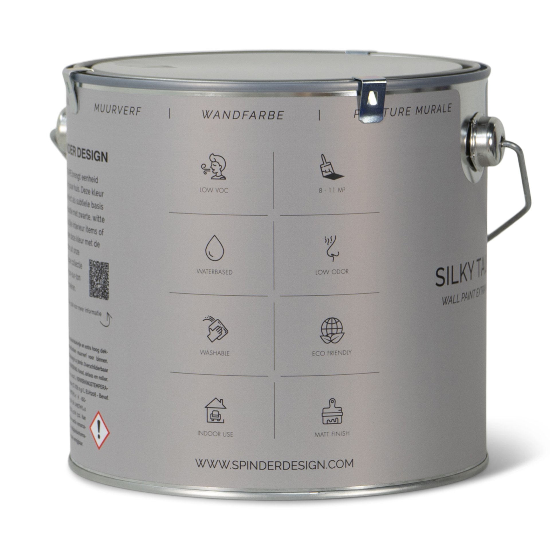 Spinder Design Wandfarbe Silky Taupe 2,5 Liter