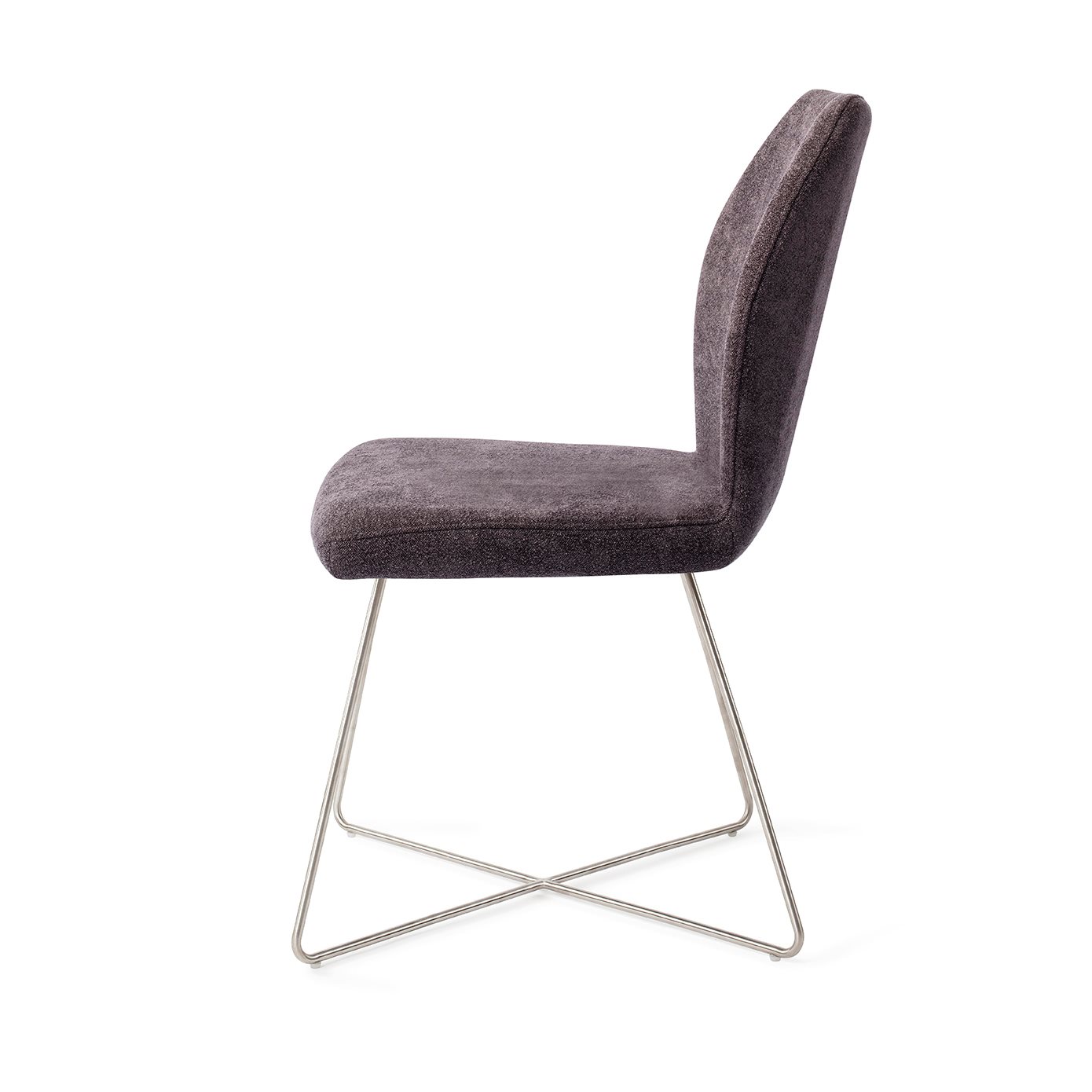 Jesper Home Esszimmerstuhl Ikata Almost-Black Cross Stahl