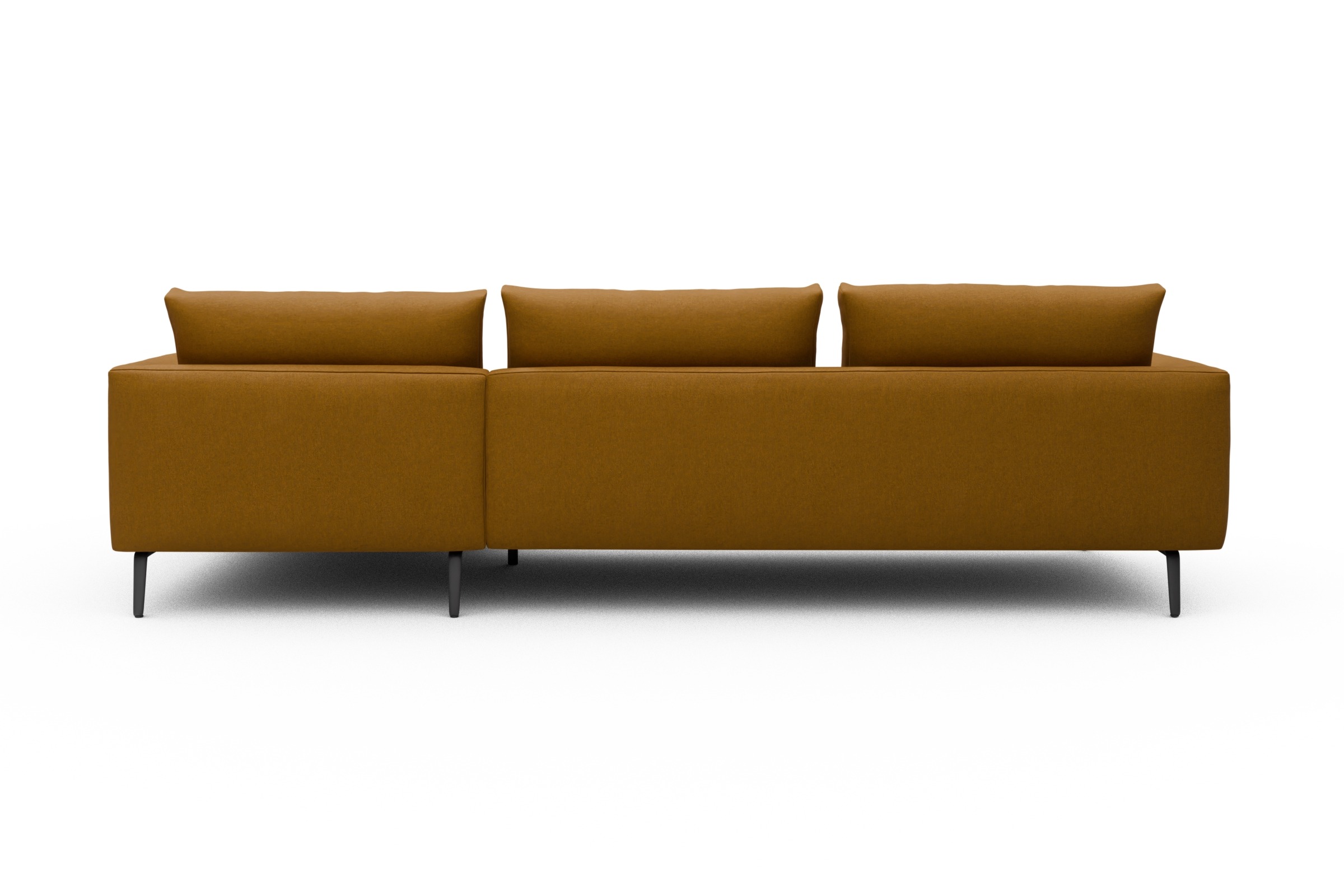 Ecksofa Karl Chaiselongue rechts mit 2,5-Sitzer Satya-Ocre