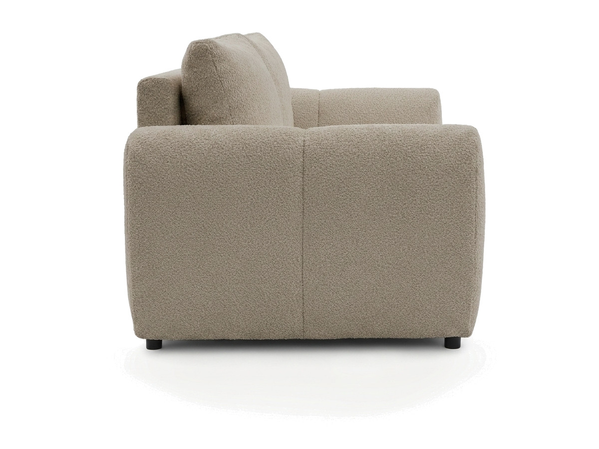 Bobochic Fuji Schlafsofa 3-Sitzer Bouclé-Stoff Beige