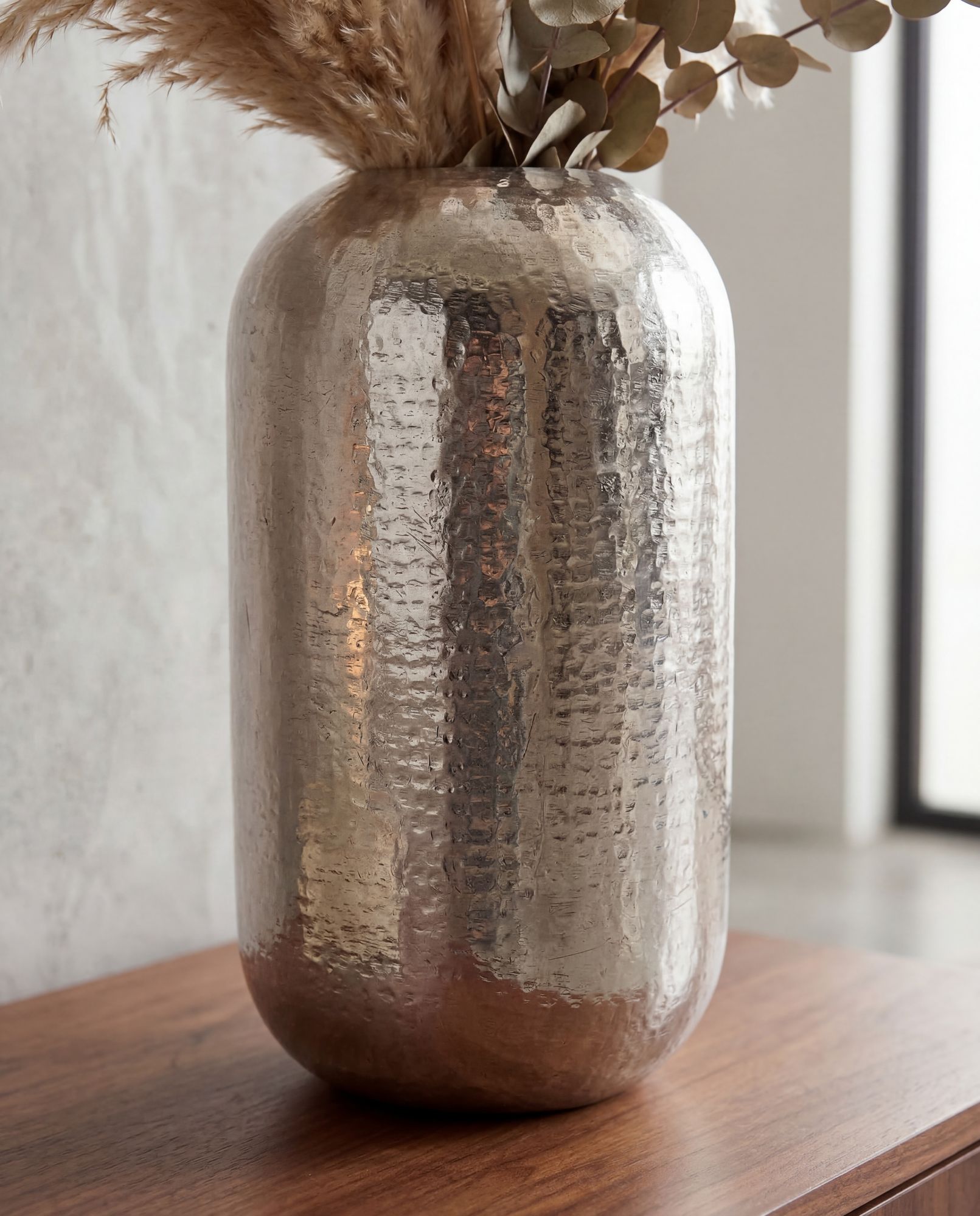 Bodenvase Rekefjord Aluminium Silber Ø 20 cm