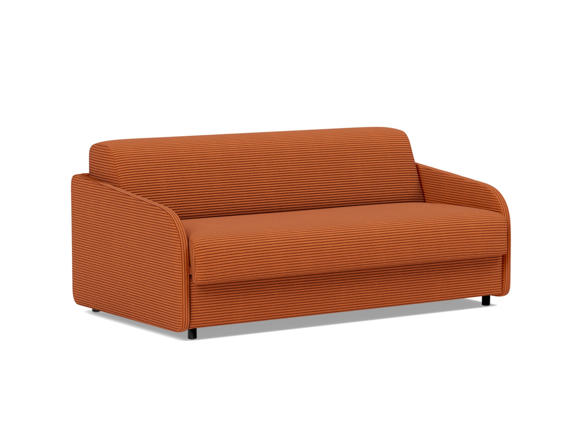 Schlafsofa Eivor mit Memory-Matratze 140 Kord Corduroy 595-Burnt-Orange