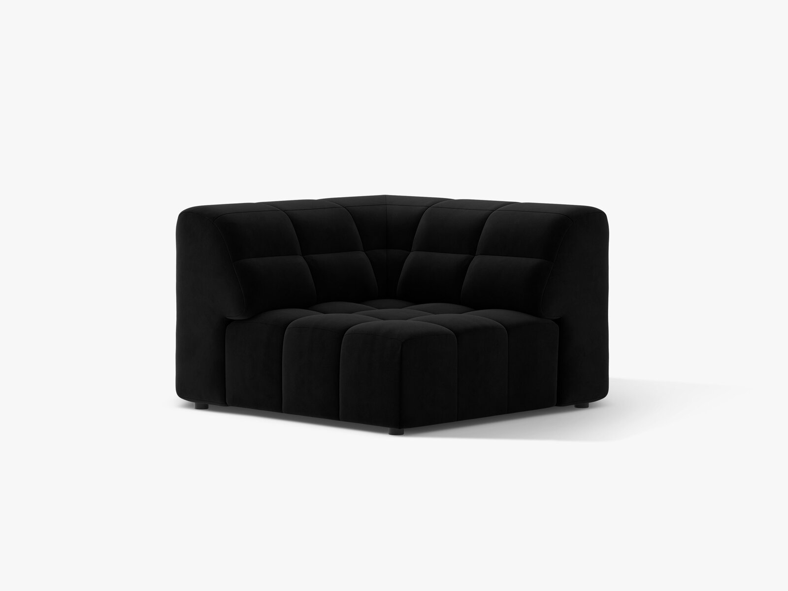 Micadoni Jennifer Eckmodul Samt Bluvel Schwarz