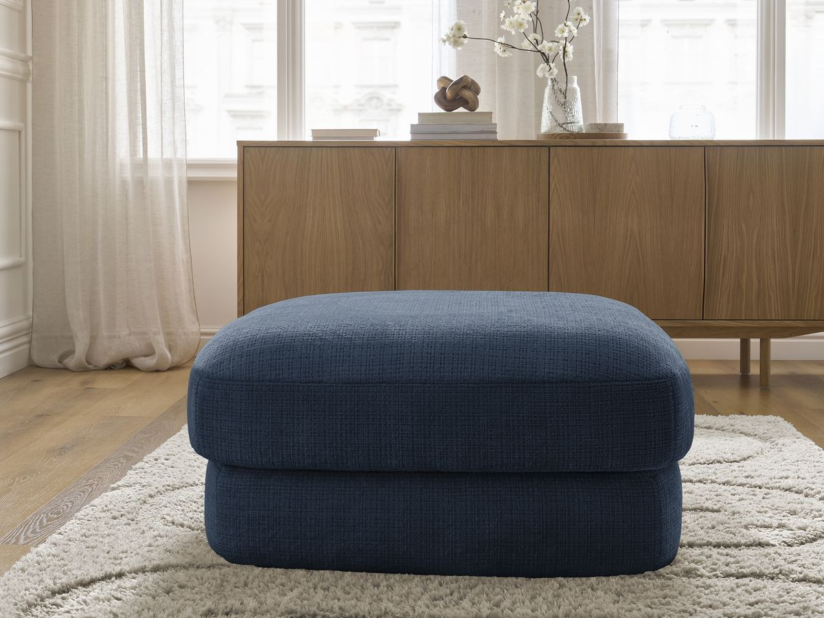 Bobochic Leonore Pouf Strukturstoff Dunkelblau