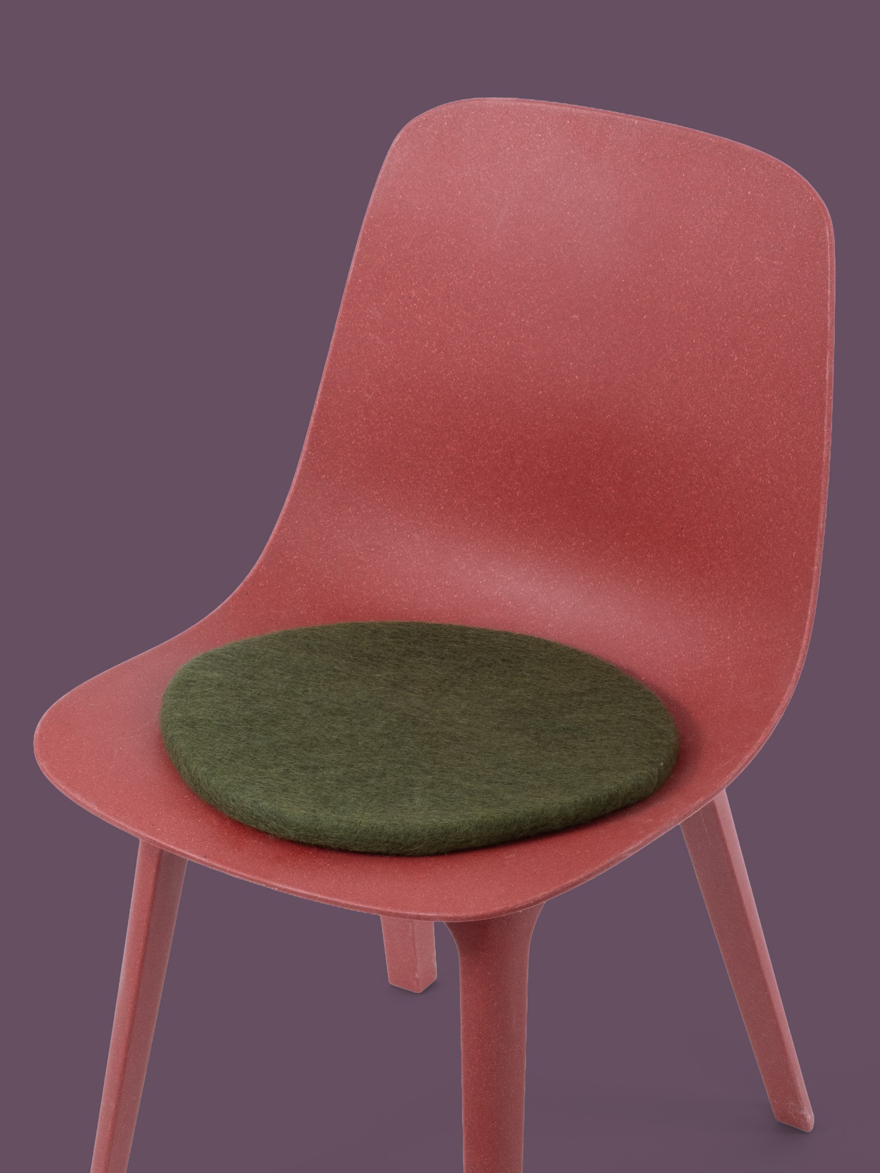 myfelt Jost Filz-Sitzauflage Tannengrün Ø 36 cm