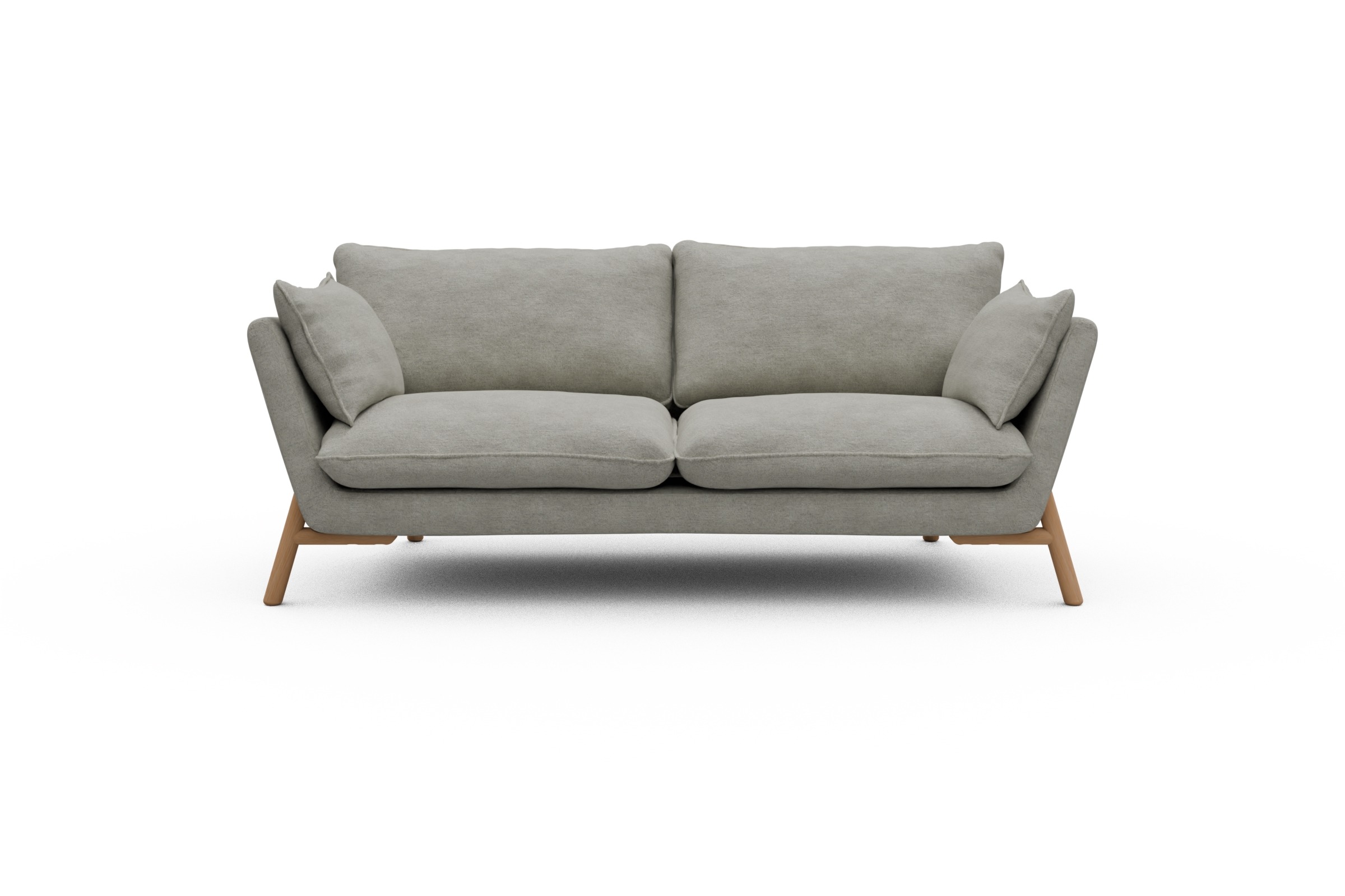 Skandi Home Sofa Emil 2-Sitzer Beinfarbe Eiche Natur Carreno-Moon-Stone-White moebelfaktor