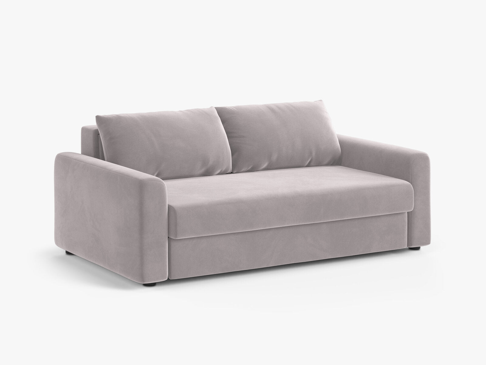 Micadoni Sofa mit Schlaffunktion David 3-Sitzer Samt Salvador Hellgrau