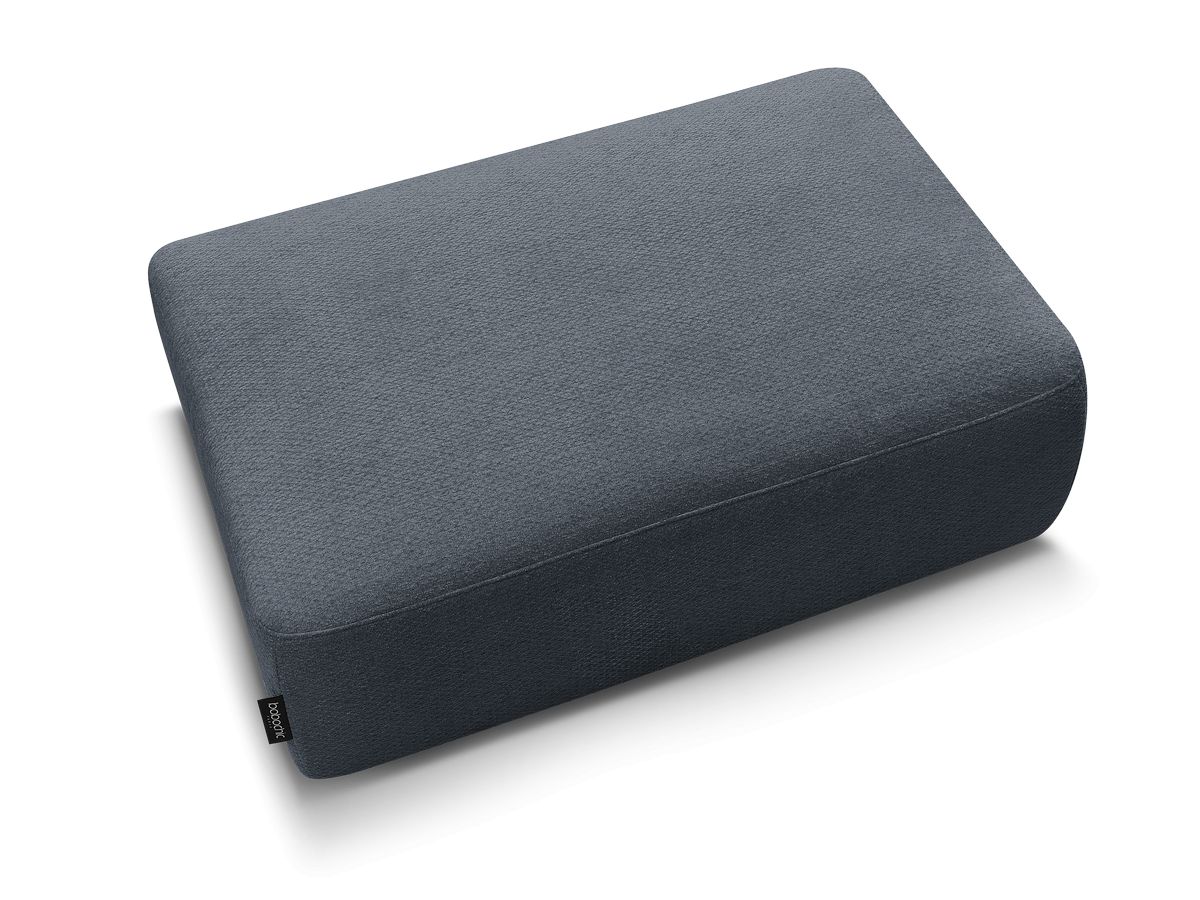 Bobochic Sidonie Pouf Melange-Stoff Dunkelblau
