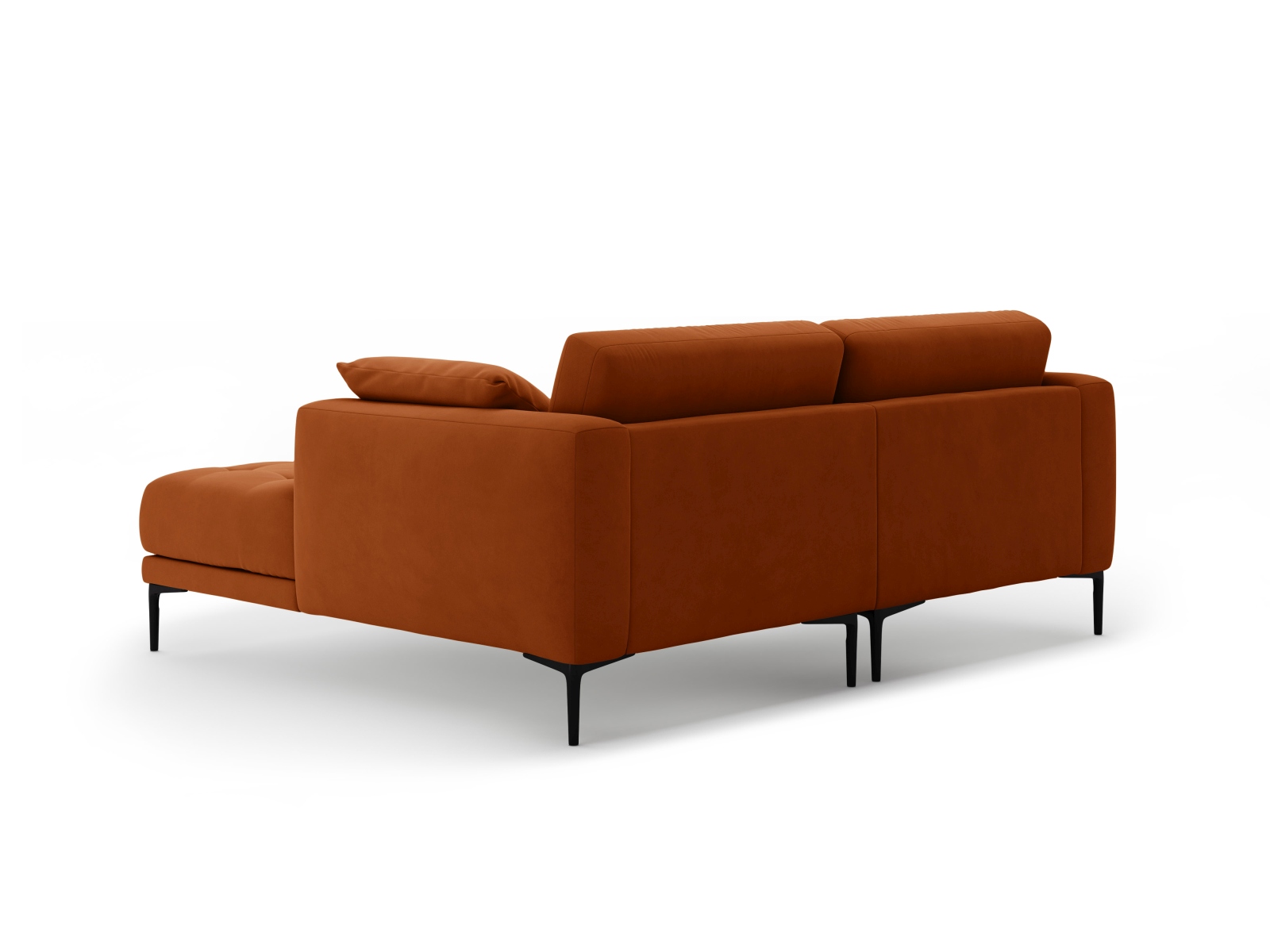 Micadoni Ecksofa Bemy 2-Sitzer Rechts Samt Terrakotta