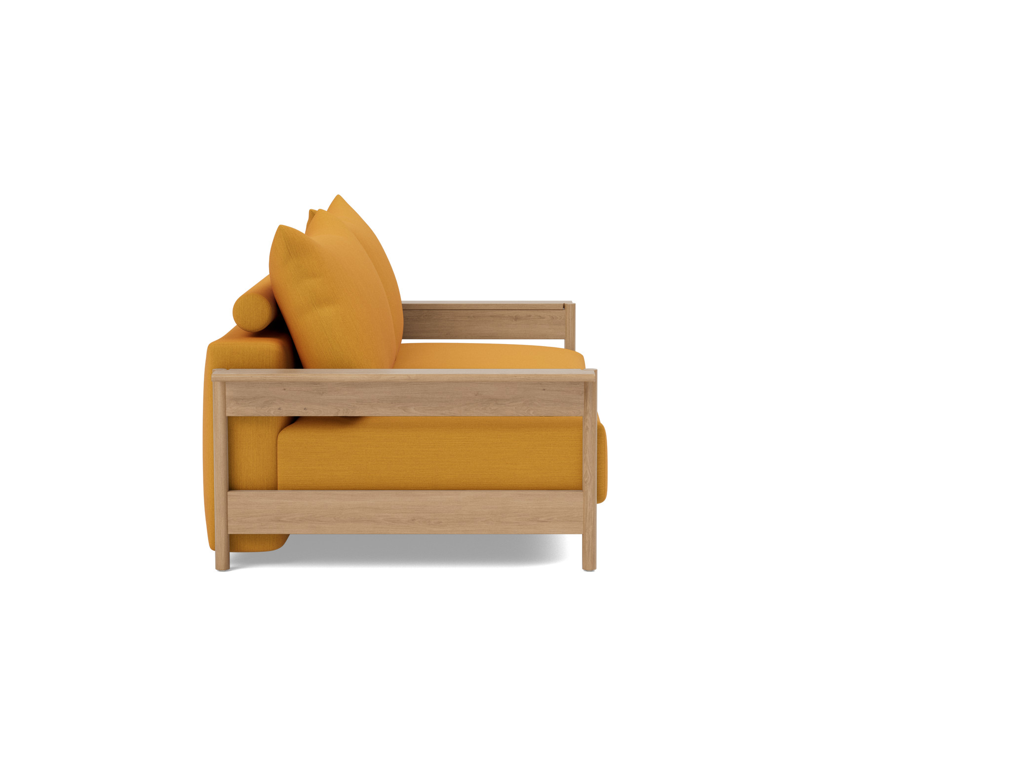 Schlafsofa Malloy Wood Flachgewebe Elegance 507-Burned-Curry