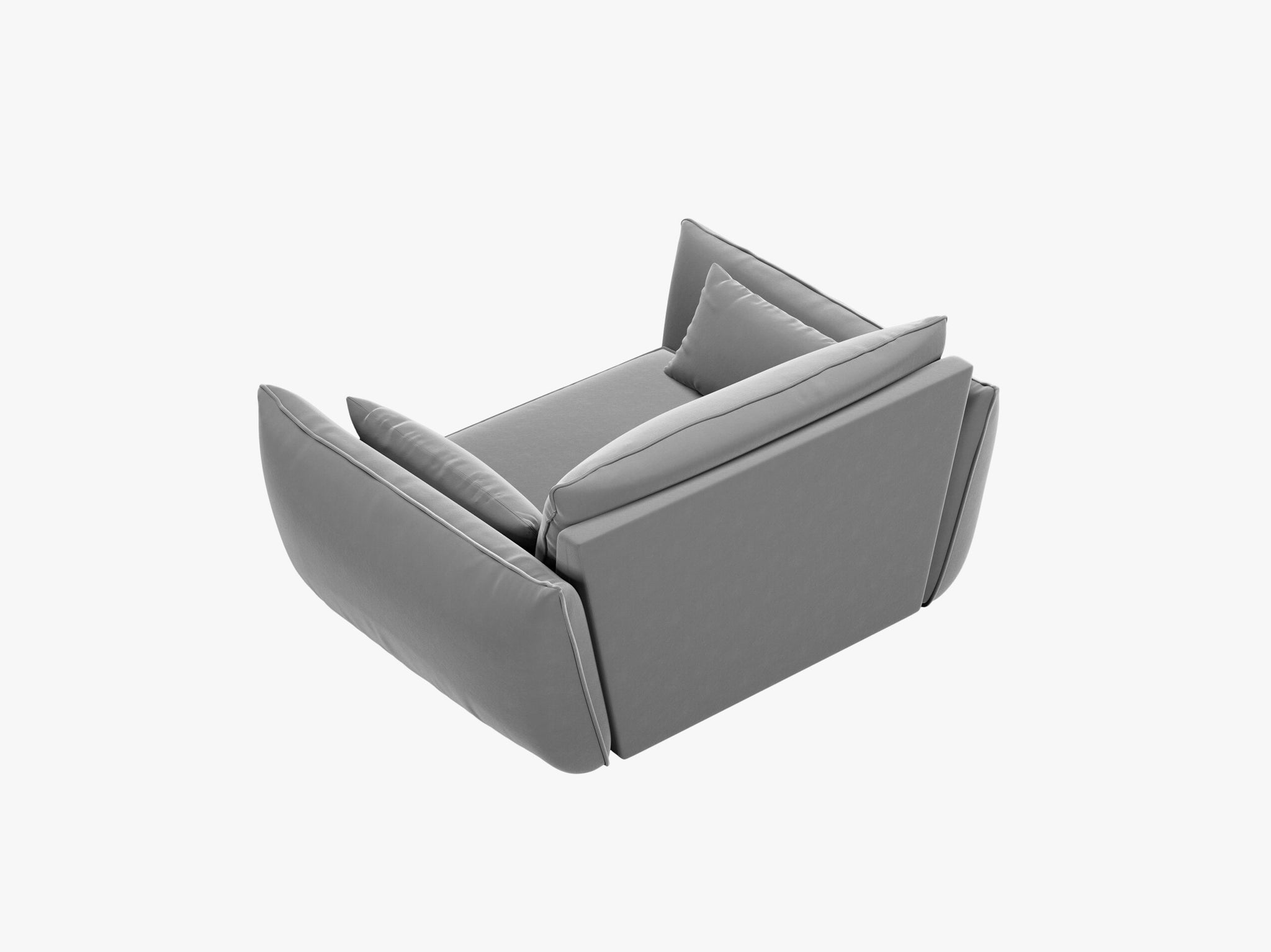 Micadoni Sessel Kaelle 1-Sitzer Samt Bluvel Grau