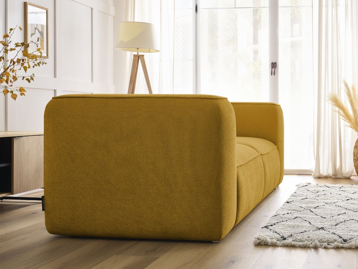 Bobochic Zephyr Sofa 2-Sitzer Strukturstoff Gelb