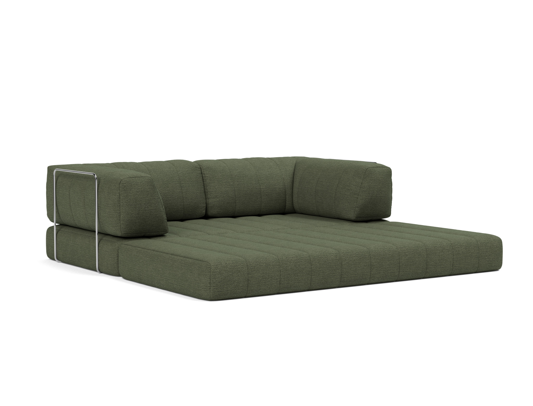 Schlafsofa CozyPad mit Armlehnen Strukturierter Stoff Taura 353-Forest