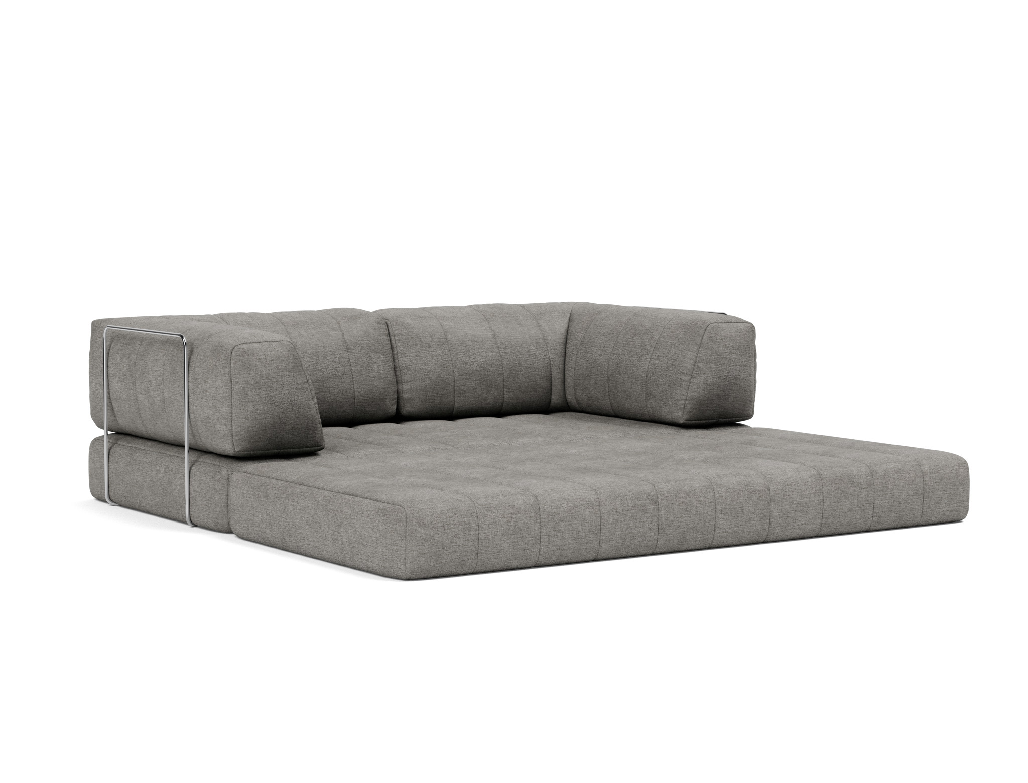 Schlafsofa CozyPad mit Armlehnen Flachgewebe Avella 282-Warm-Grey