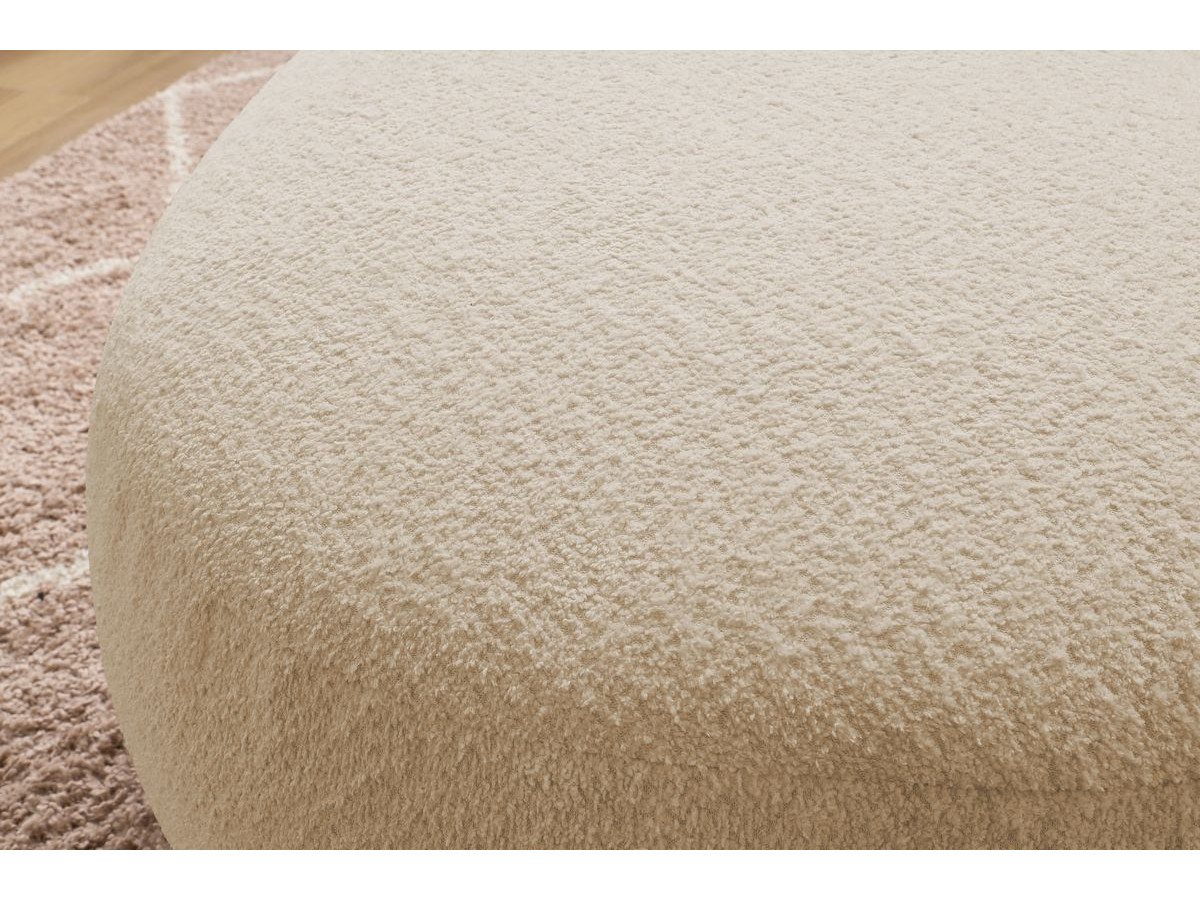 Bobochic Saint-germain Pouf Bouclé-Stoff Beige