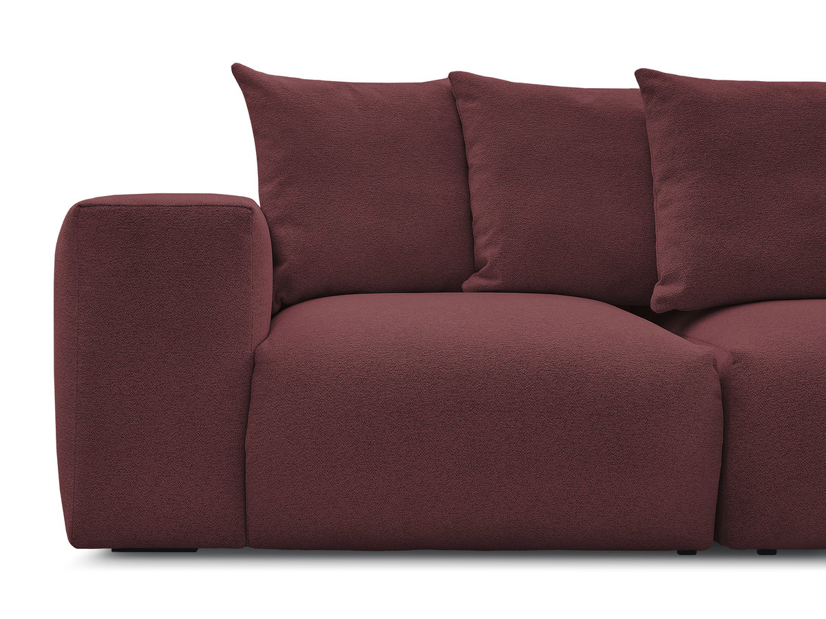Bobochic Voltaire Sofa 3-Sitzer 248 × 100 cm Melange-Stoff Rot