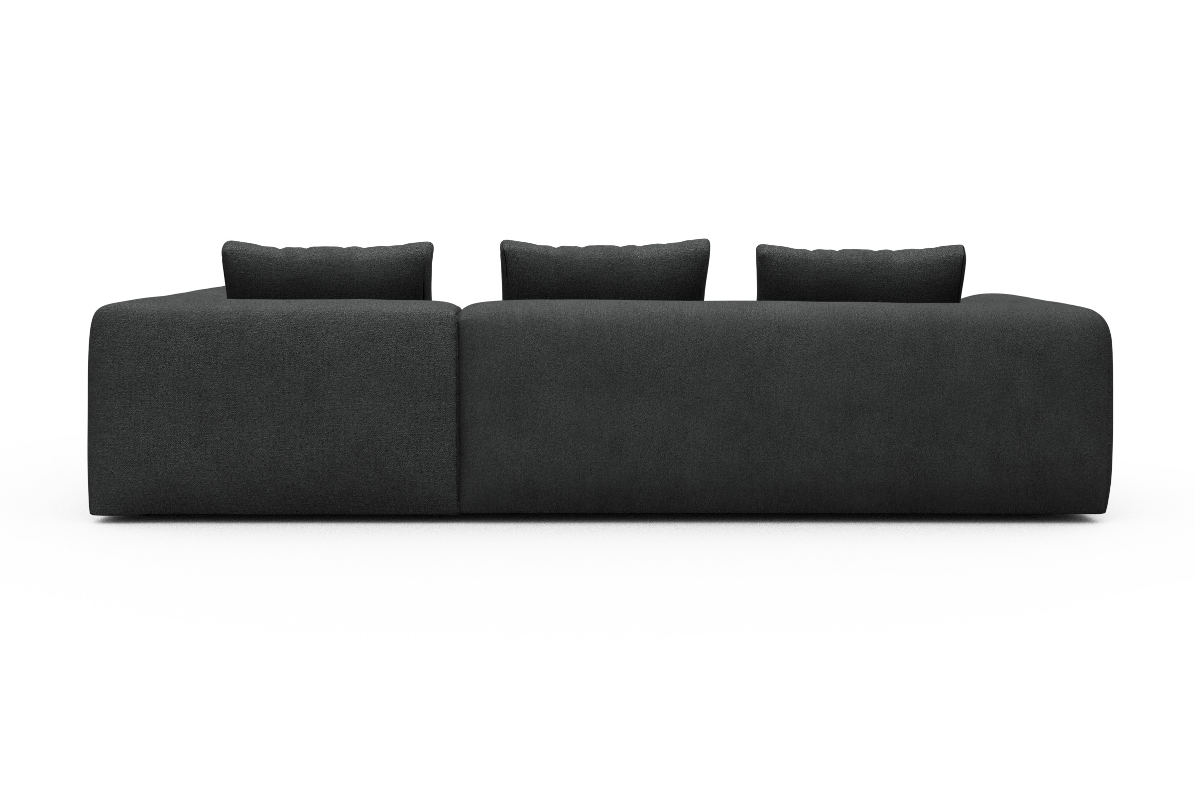 Ecksofa Fred Relax-Ecke rechts mit 2,5-Sitzer Boucle-Charcoal