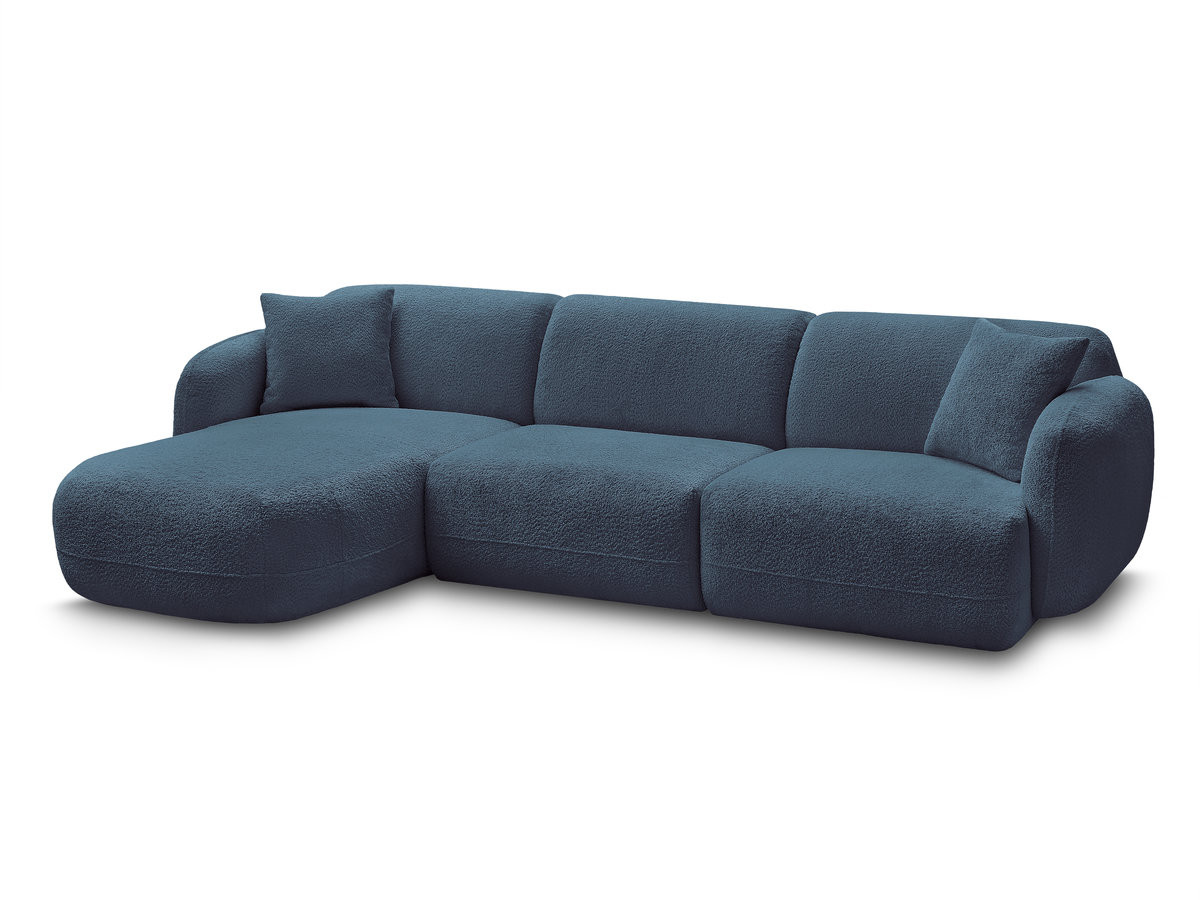 Bobochic Anda Ecksofa 292 × 163 cm Chenille Hellblau Ecke links