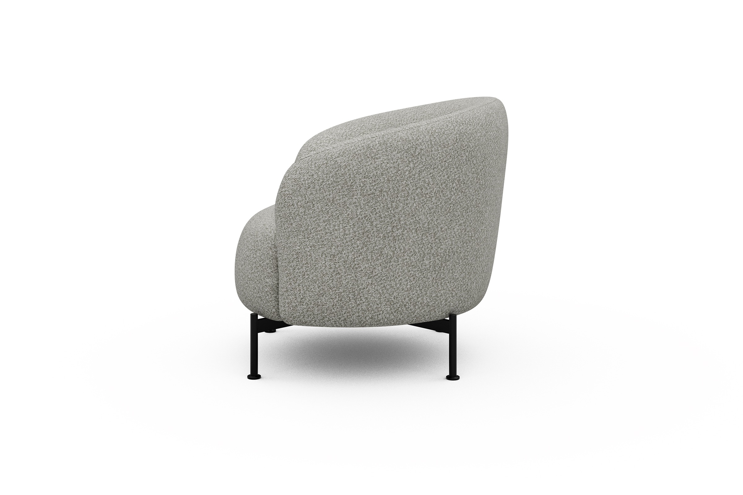 Sessel Ronda X-Metallgestell Schwarz Vanora-Warm-Sand
