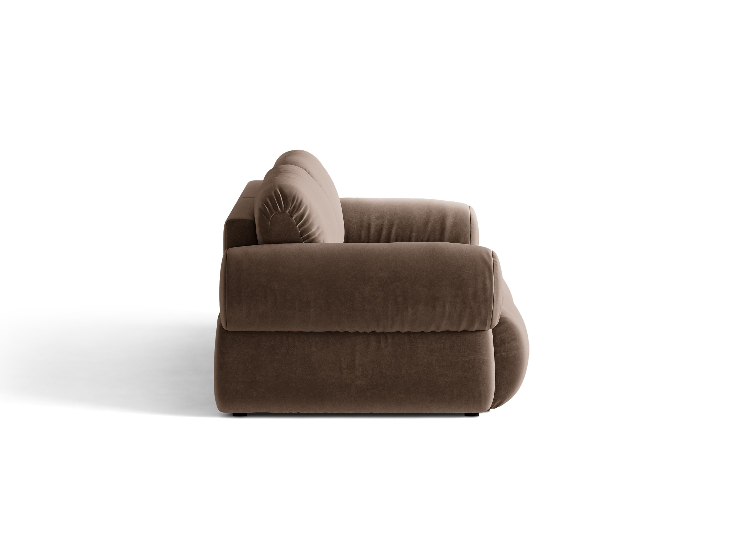 Micadoni Ophelia Sofa 4-Sitzer Samt Salvador Schokolade