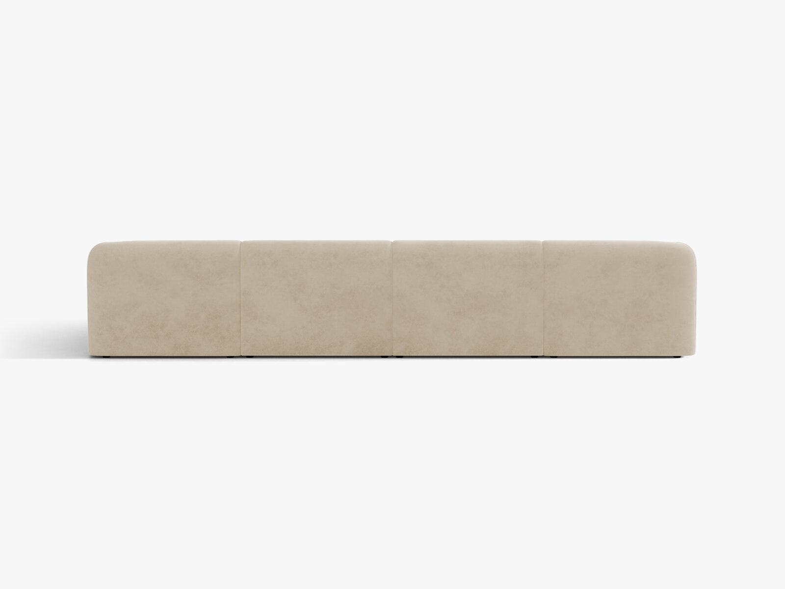 Micadoni Panorama-Sofa Miley 5-Sitzer Samt Venus Beige