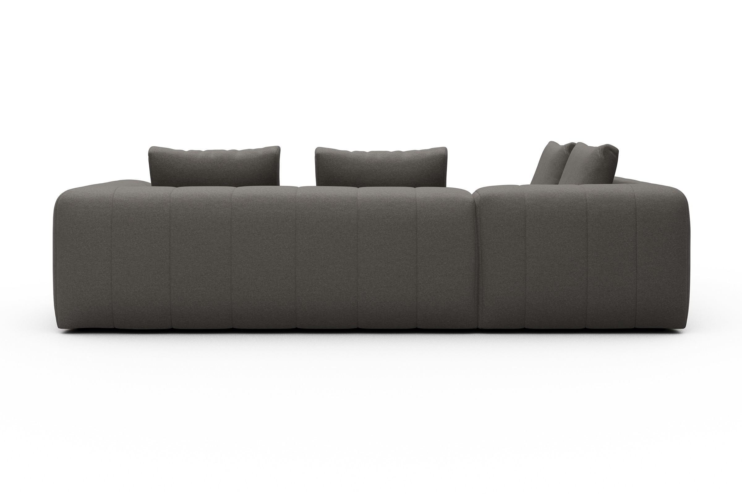 Ecksofa Hugo 2x 2,5-Sitzer Armlehne rechts Satya-Taupe