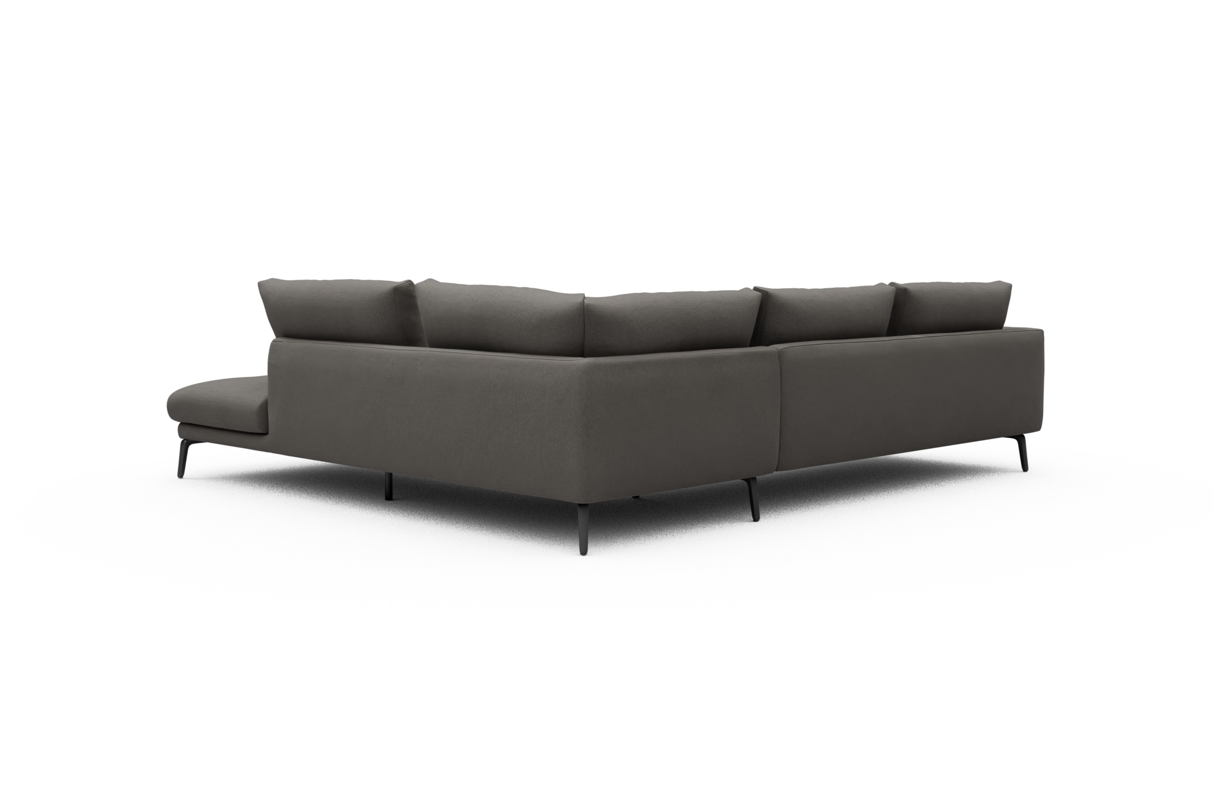 Ecksofa Karl Relax-Ecke rechts mit 2,5-Sitzer Satya-Taupe