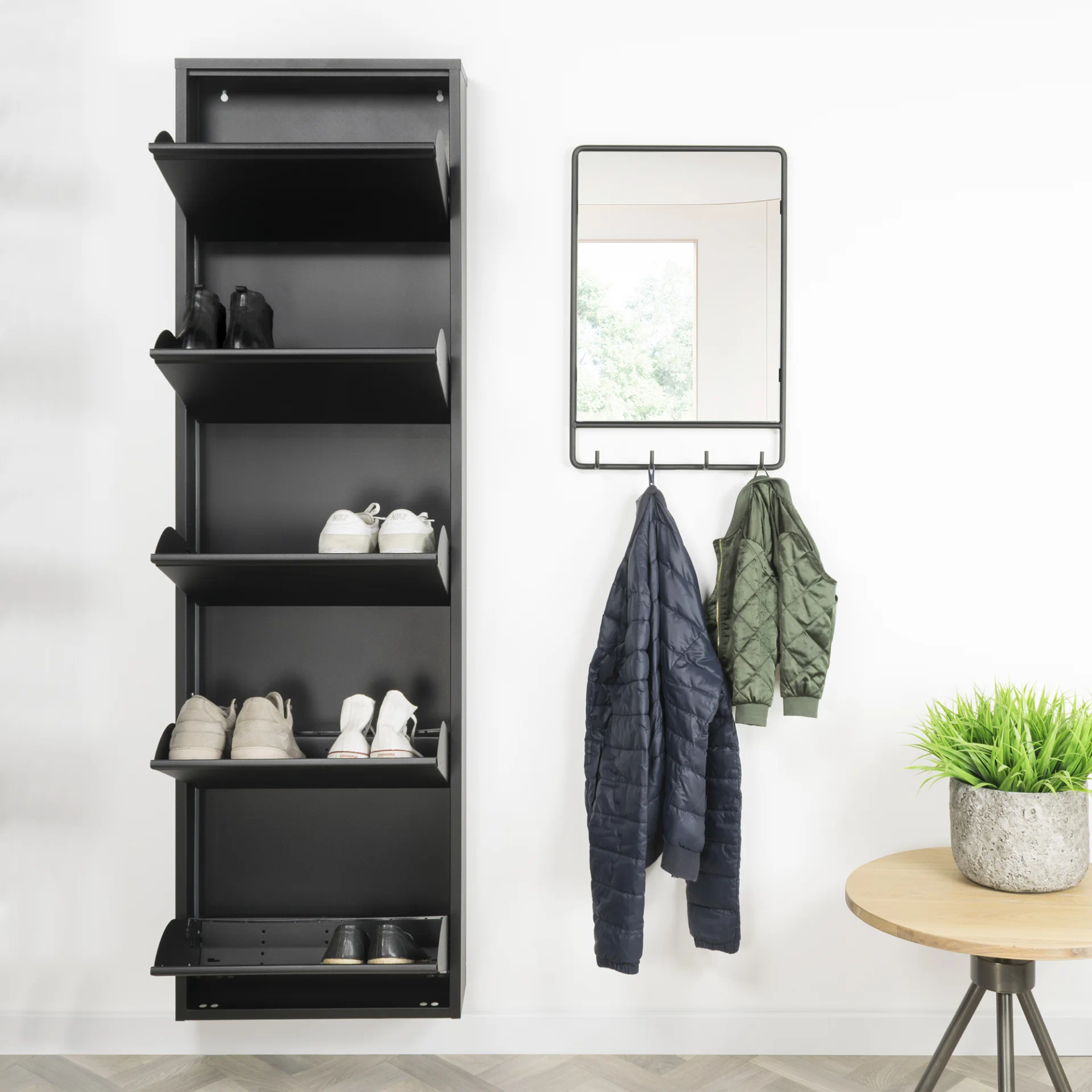 Spinder Design Billy 5 Schuhschrank Schwarz