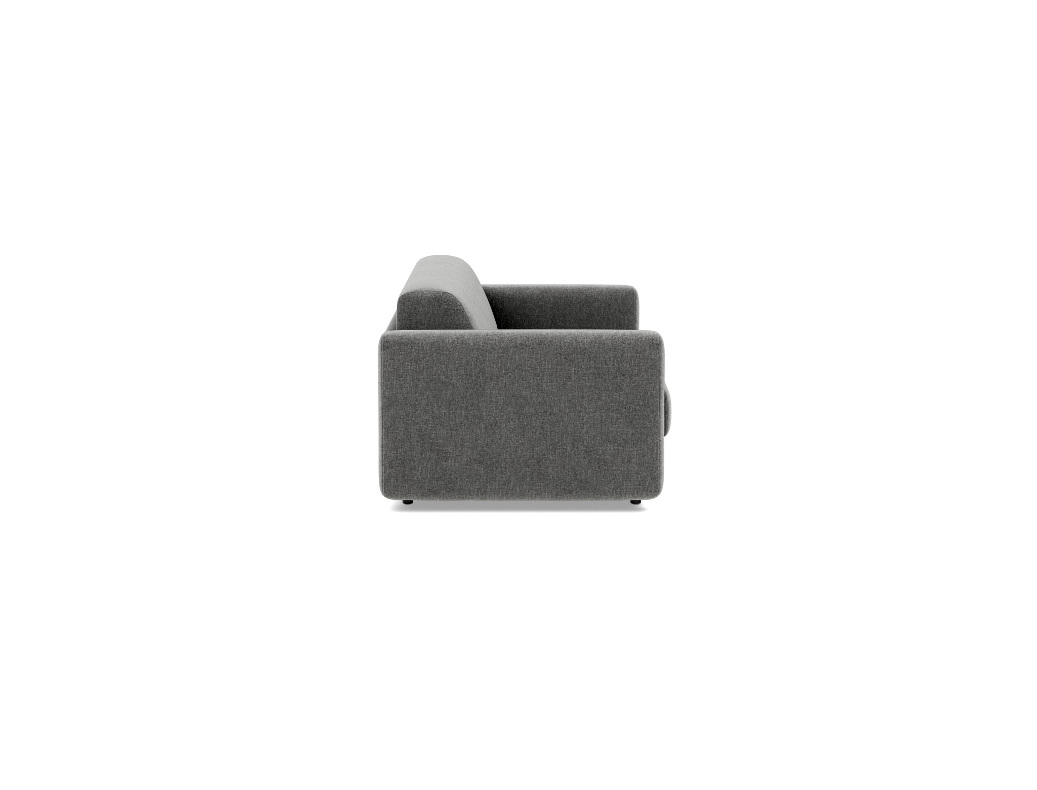 Schlafsofa Killian mit Memory-Matratze 140 Strukturierter Stoff Twist 563-Charcoal