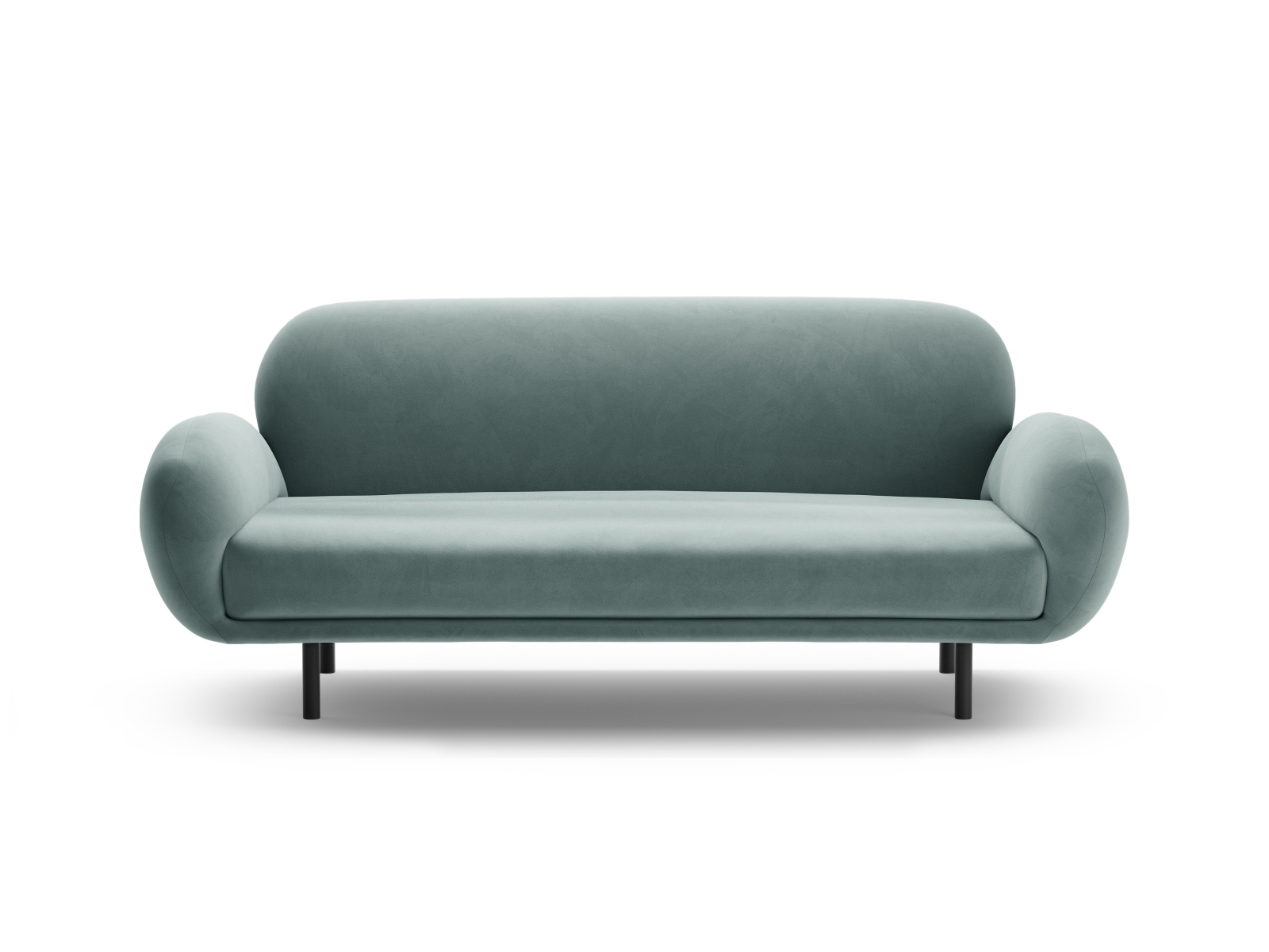 Micadoni Sofa Poppy 2-Sitzer große Version Samt Casino Hellblau