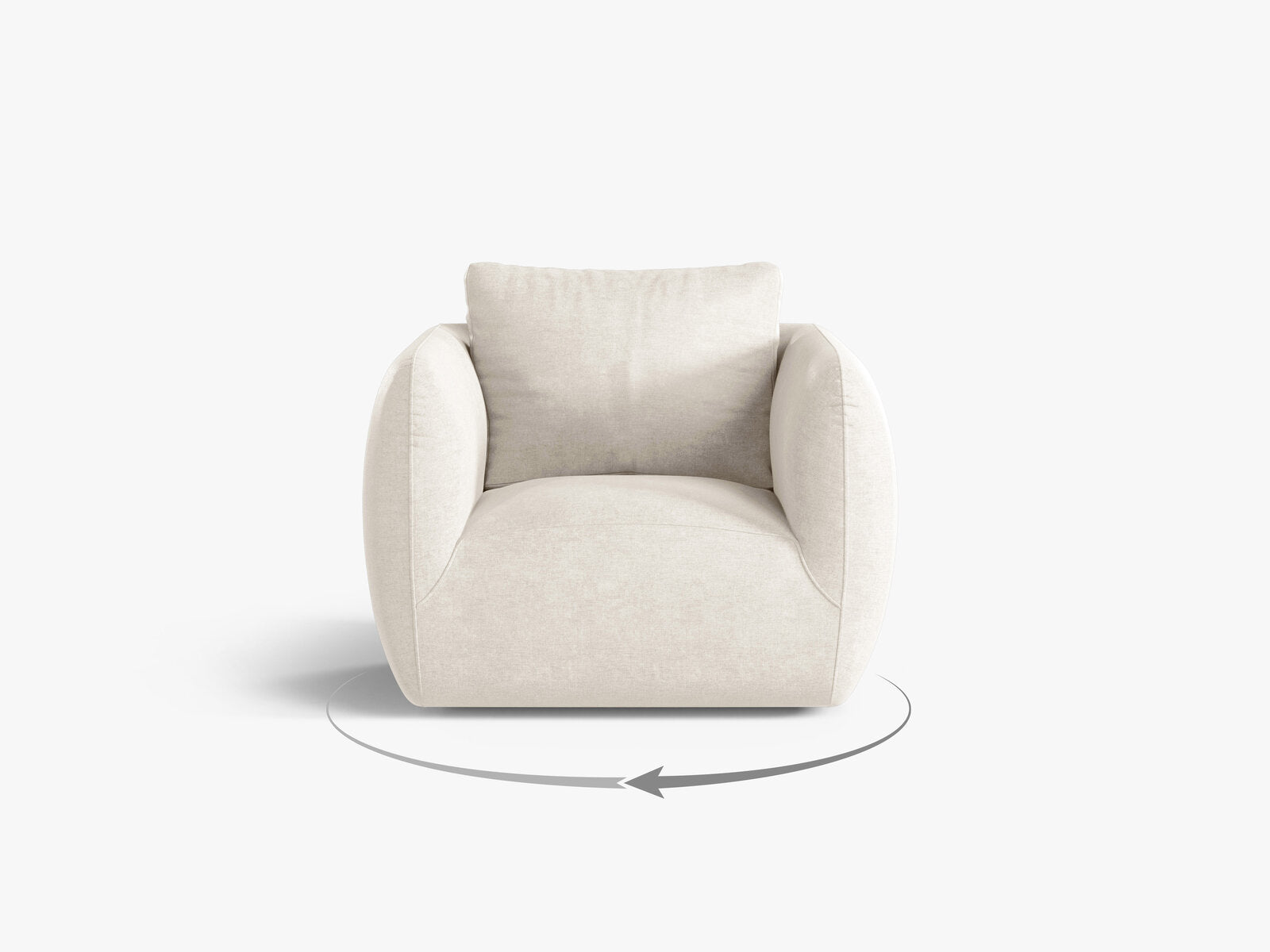 Micadoni Sessel Iga Strukturierter Stoff Wind Elfenbein