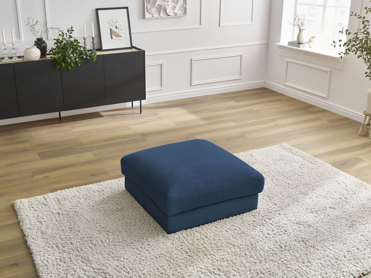 Bobochic Leonard Pouf Cordsamt Dunkelblau